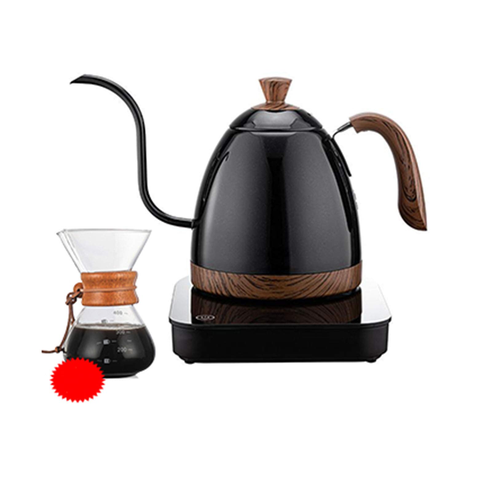 Variable Temperature Digital Electric Gooseneck Kettle - Stainless Steel Pour Over Coffee & Tea Kettle with Precise Temp Control - Perfect for Home Brewing, Specialty Coffee Shops & Tea Ceremonies