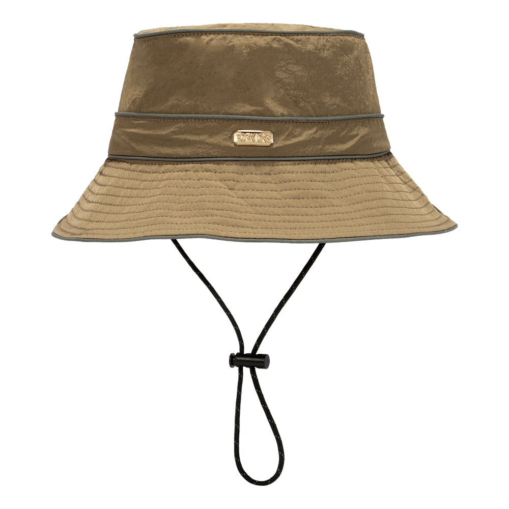 FORKICKS Waterproof Bucket Hat for Men & Women - Khaki Outdoor Sun Protection for Hiking, Fishing, and Beach Activities