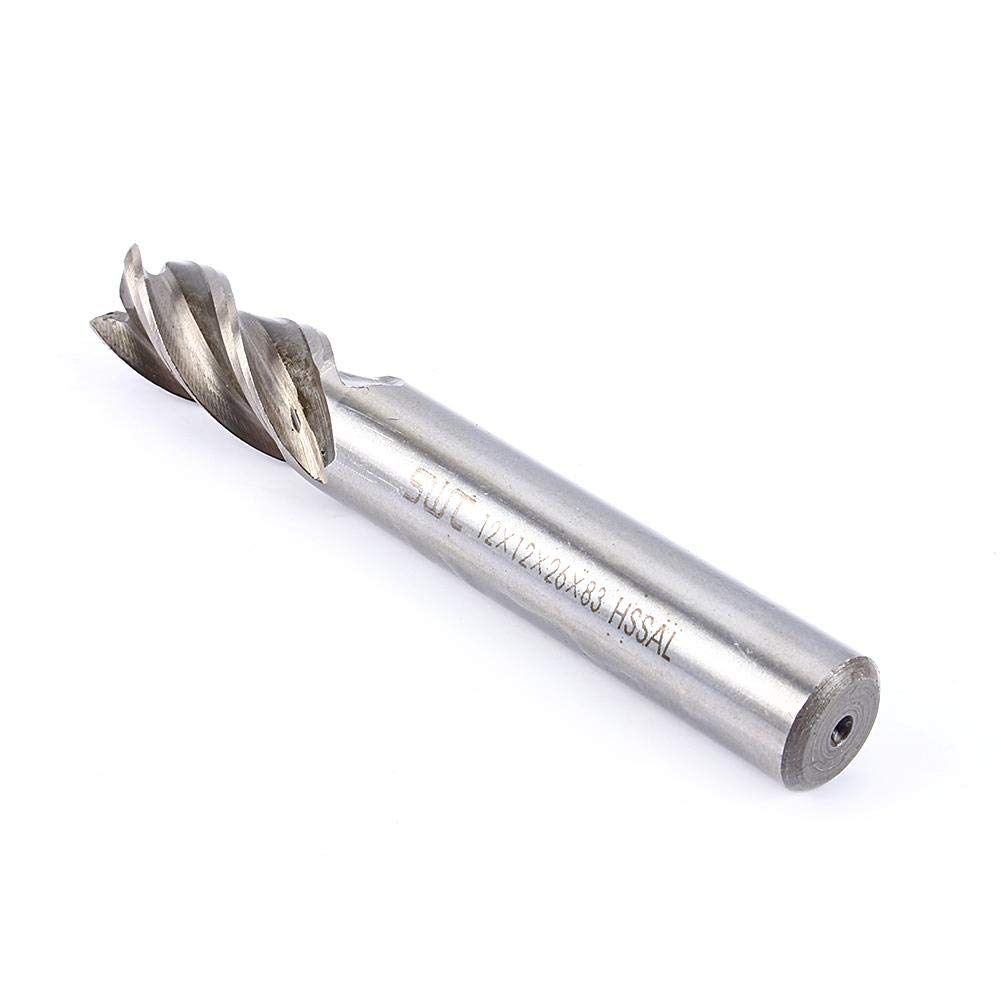 4mm-12mm High Speed Steel CNC Straight Shank 4 Flute End Mill Cutter - Nitride Coated Drill Bit for Metal, Wood & Plastic - Perfect for Milling, Drilling & Engraving Projects