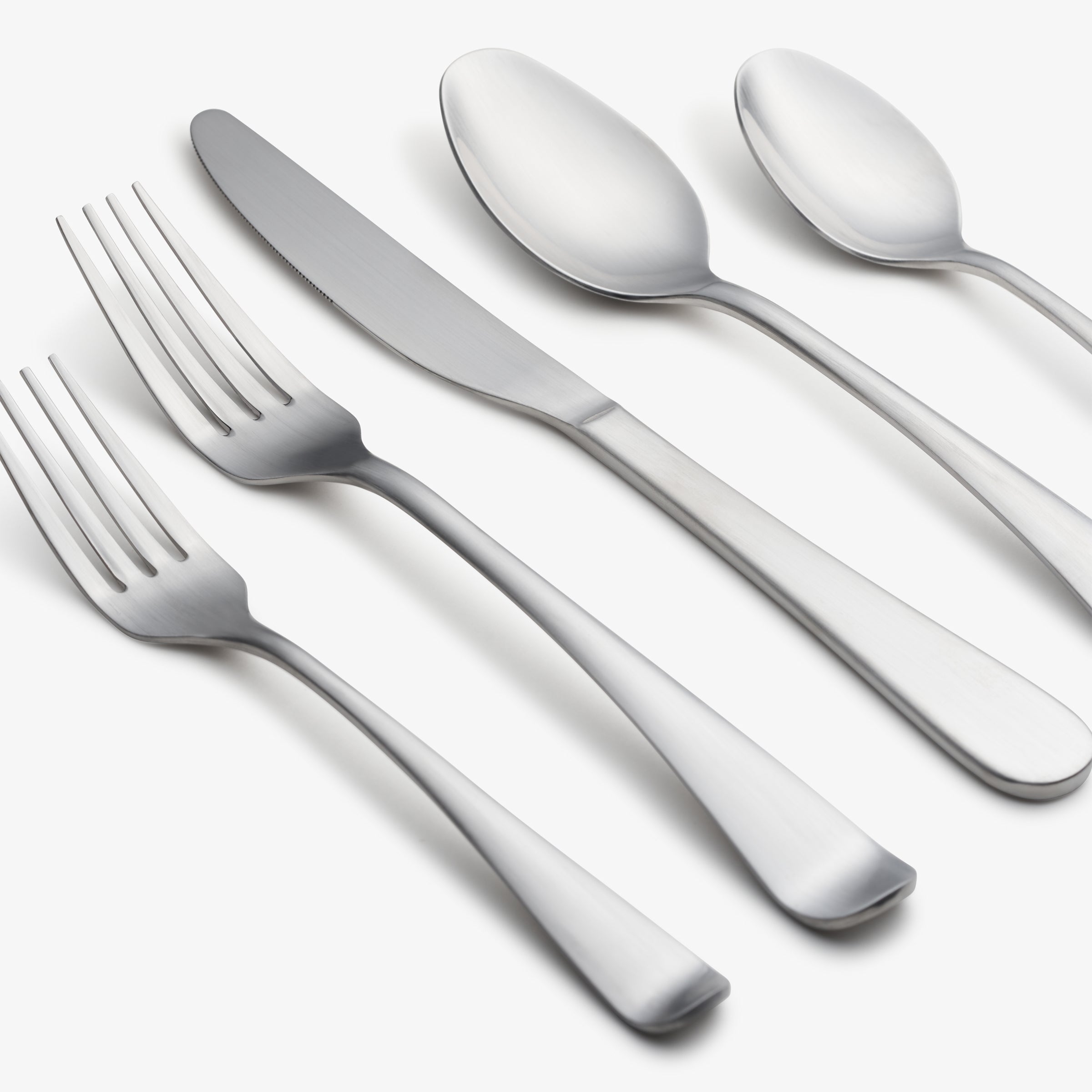 Rhiannon 20-Piece Stainless Steel Flatware Set - Elegant Satin Finish Silverware for Dining, Entertaining & Gifts - Perfect for Dinner Parties, Weddings & Everyday Use