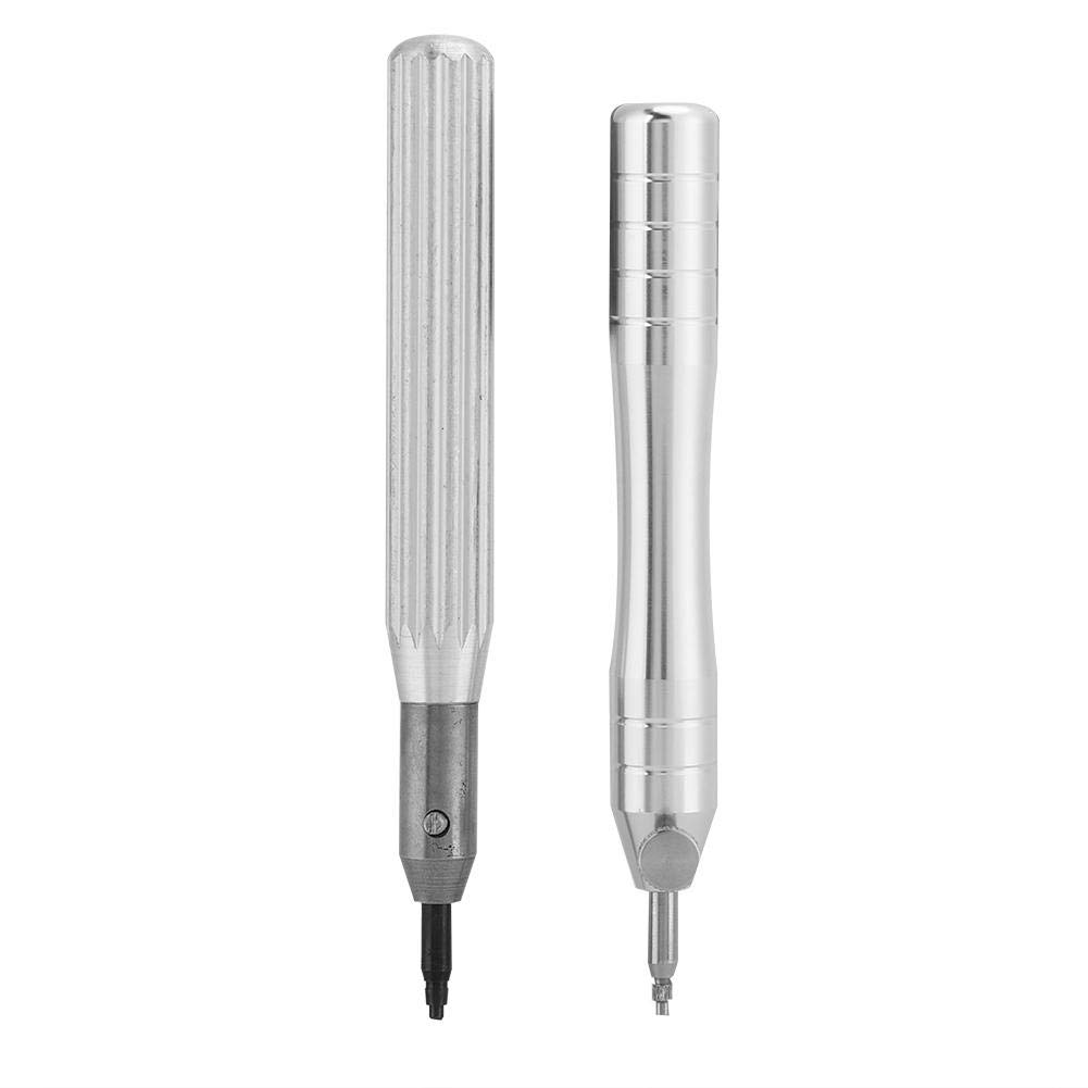 Premium Watch Crown Remover Tool Kit - 2 Pcs Stainless Steel Watch Tube Opener with Replacement Heads for Watch Repair | Compatible with Rolex, Omega & Most Watch Brands | Perfect for Watchmakers & DIY Enthusiasts