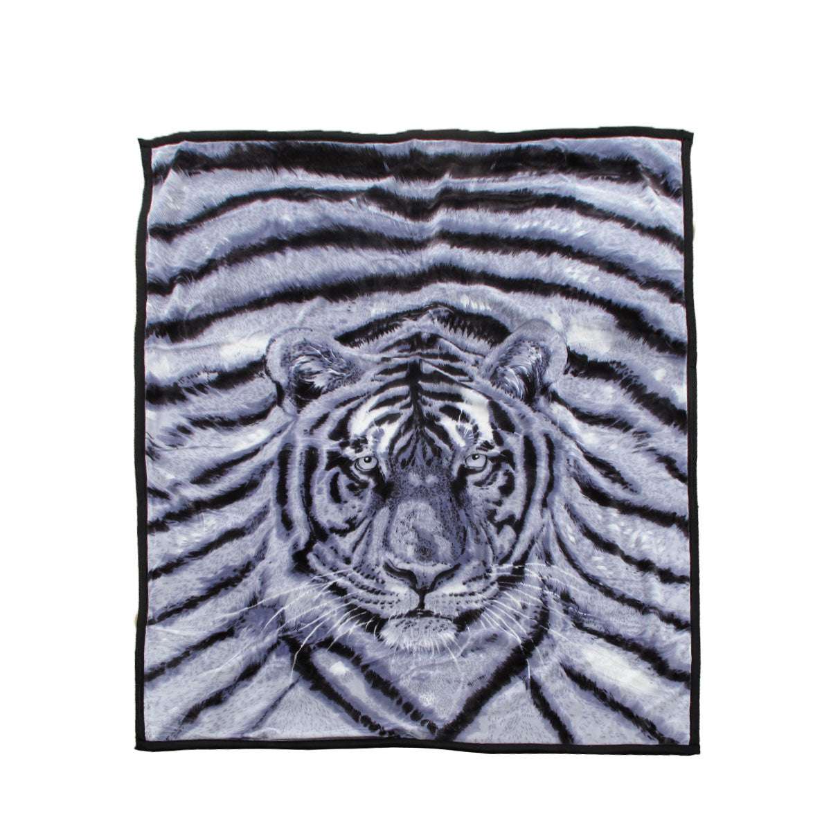 Premium 1000GSM White Tiger Print Luxury 2-Ply Mink Blanket - 200x240cm (79x94 inches) - Ultra Soft & Warm Bedding for Winter, Cozy Home Decor, Gift for Family & Friends