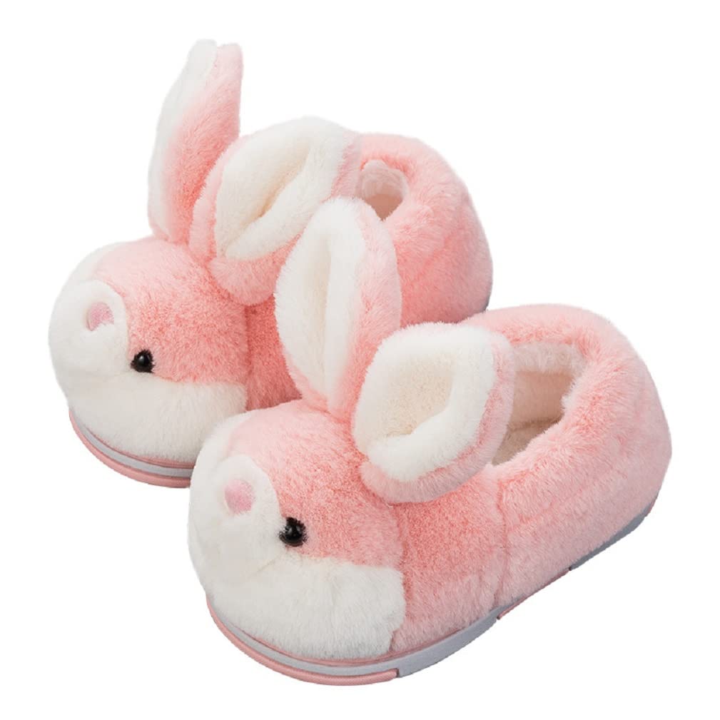 Funny Bunny Slippers for Women - Cozy Winter Warm Plush Animal House Shoes - Comfortable Home Footwear (Size 9, Red) - Perfect for Relaxing at Home, Gift Ideas & Christmas Presents