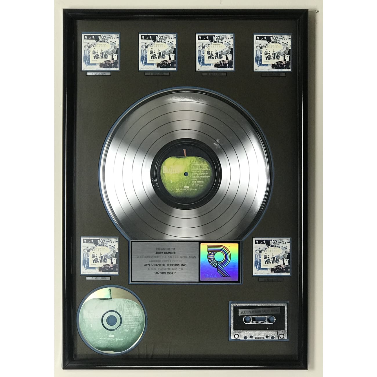 The Beatles Anthology I - 6x Multi-Platinum Album Award | Certified RIAA | Perfect for Music Collectors & Beatles Fans