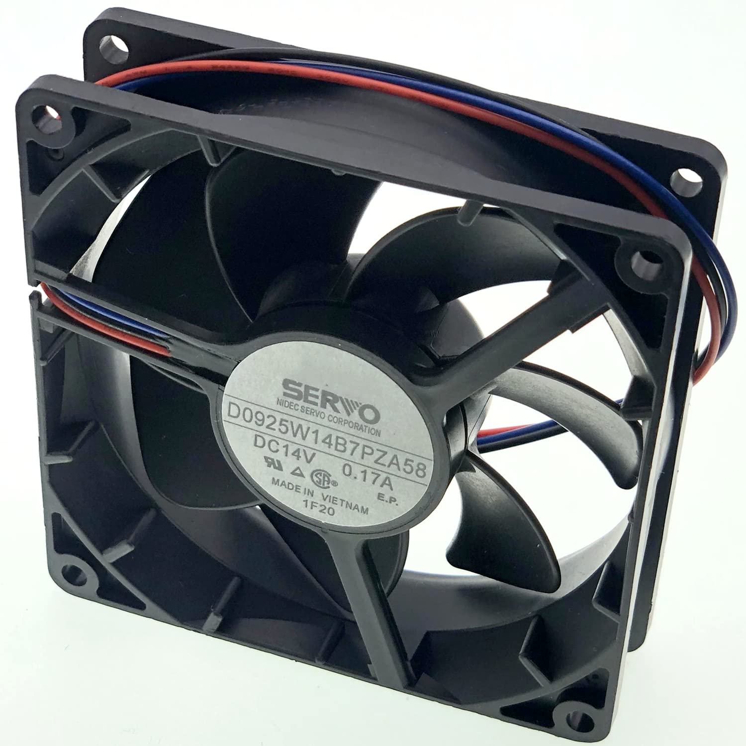 92x92x25mm 14V 0.17A IP55 Waterproof Cooling Fan - 3-Wire Silent PC Case Fan for Computer, Gaming Rig, Server Cabinet & Electronic Equipment Cooling