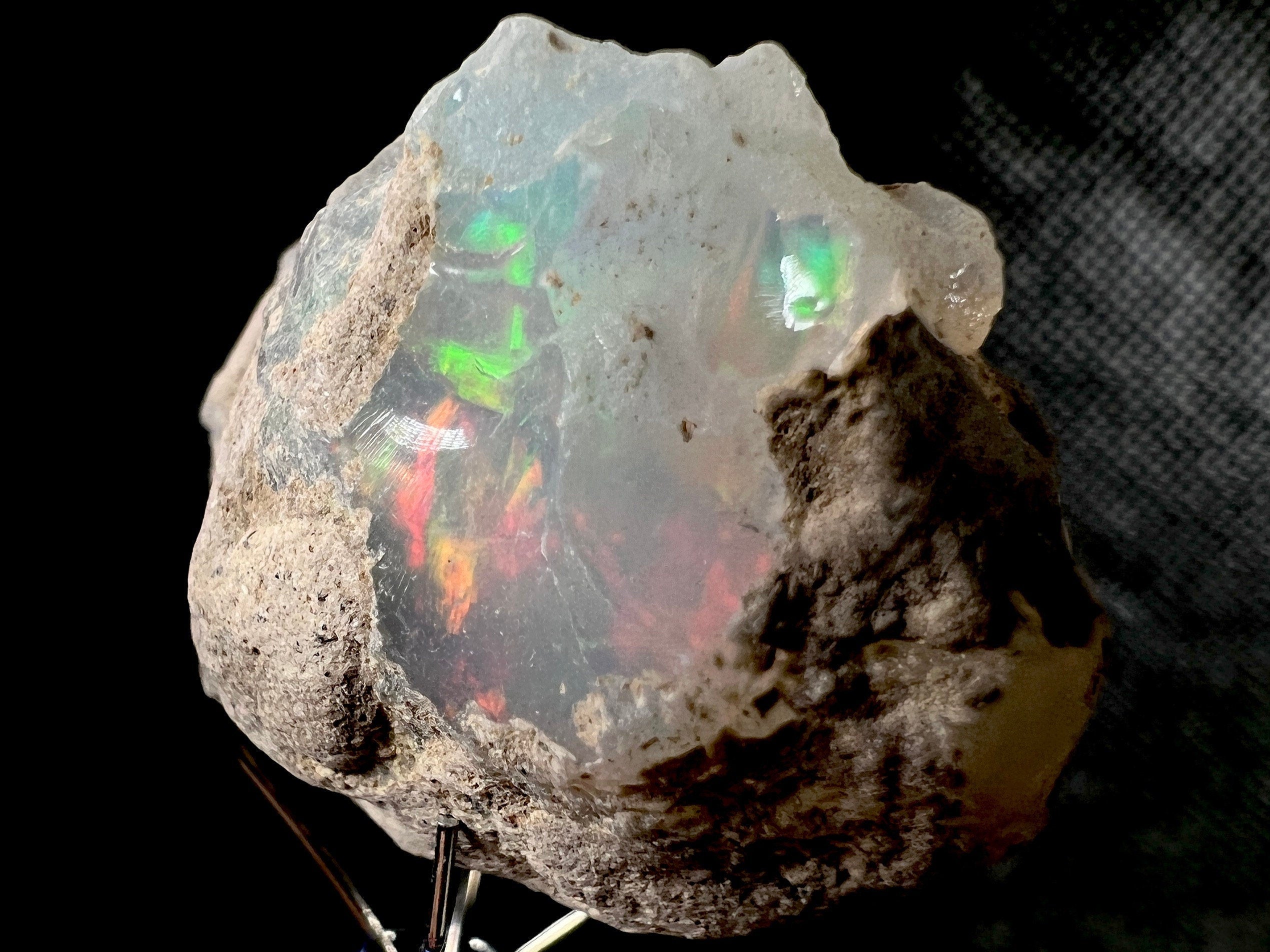 Premium 4A+ Welo Opal Raw Crystal - Natural Cutting Grade Opal Gemstone, October Birthstone for Jewelry Making & Collectors (50656) - Perfect for Rings, Necklaces & Healing Crystals