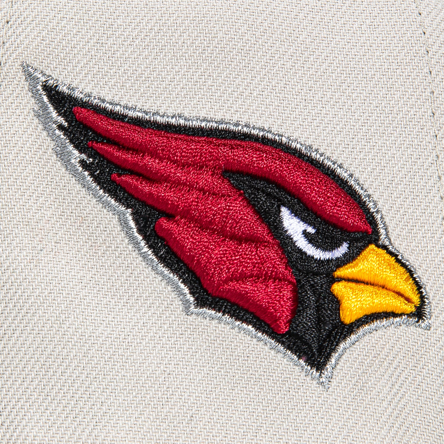 New Era 59Fifty Arizona Cardinals Logo Patch Snapback Hat - Stone & Black Color - Official NFL Team Cap for Men & Women - Perfect for Game Day, Sports Events & Streetwear Fashion