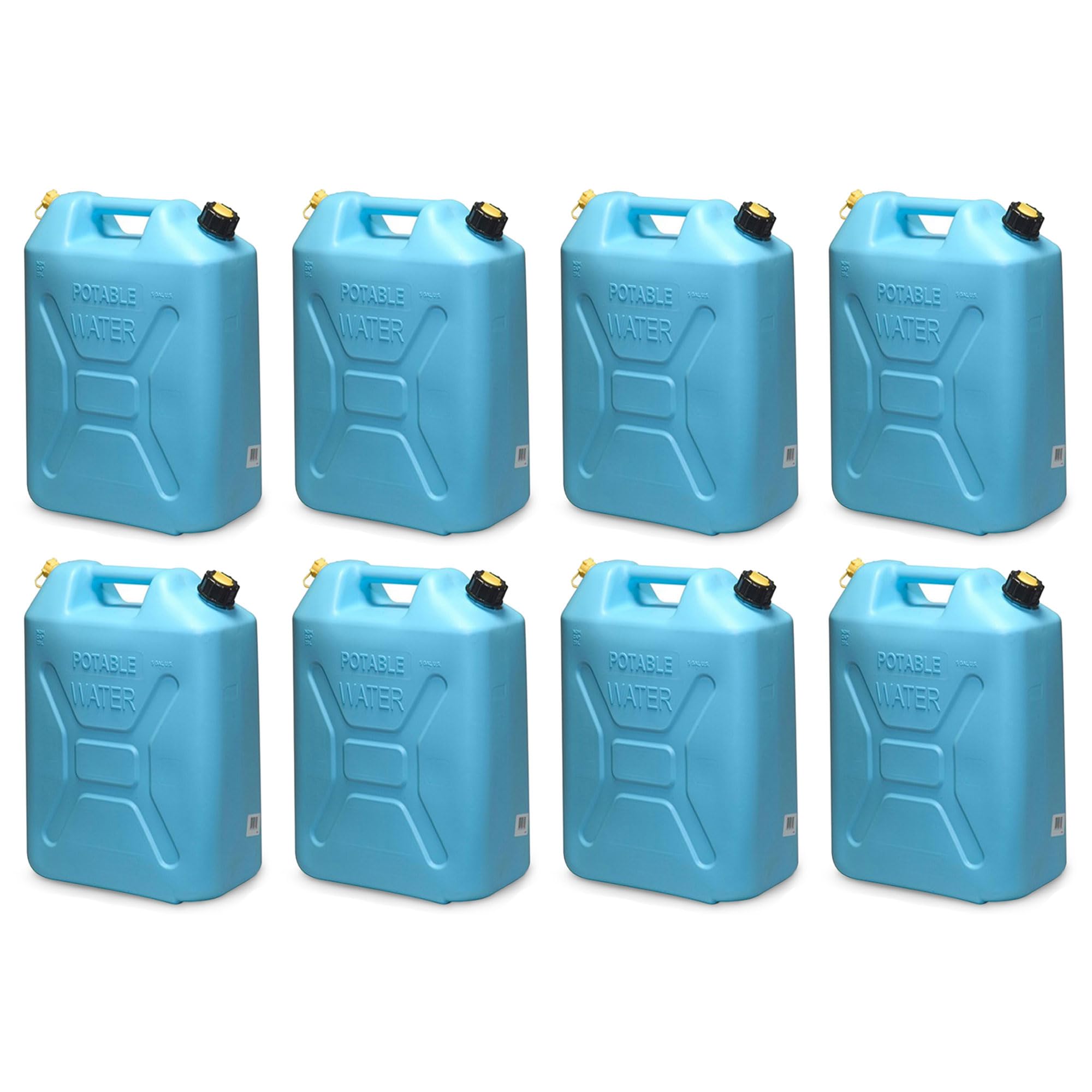 Scepter 5 Gallon Portable Water Jug - Military Style, BPA-Free Plastic, Food Grade Safe with Reversible Spout - Ideal for Camping, Hiking, Emergency Preparedness & Outdoor Adventures (Blue)