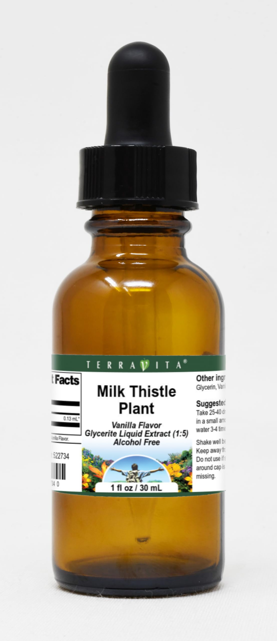 Terravita Milk Thistle Liquid Extract 1:5 - Vanilla Flavored (3 Pack, 1 oz Each) | Natural Liver Support & Detox Supplement | Perfect for Daily Wellness & Detox Routines