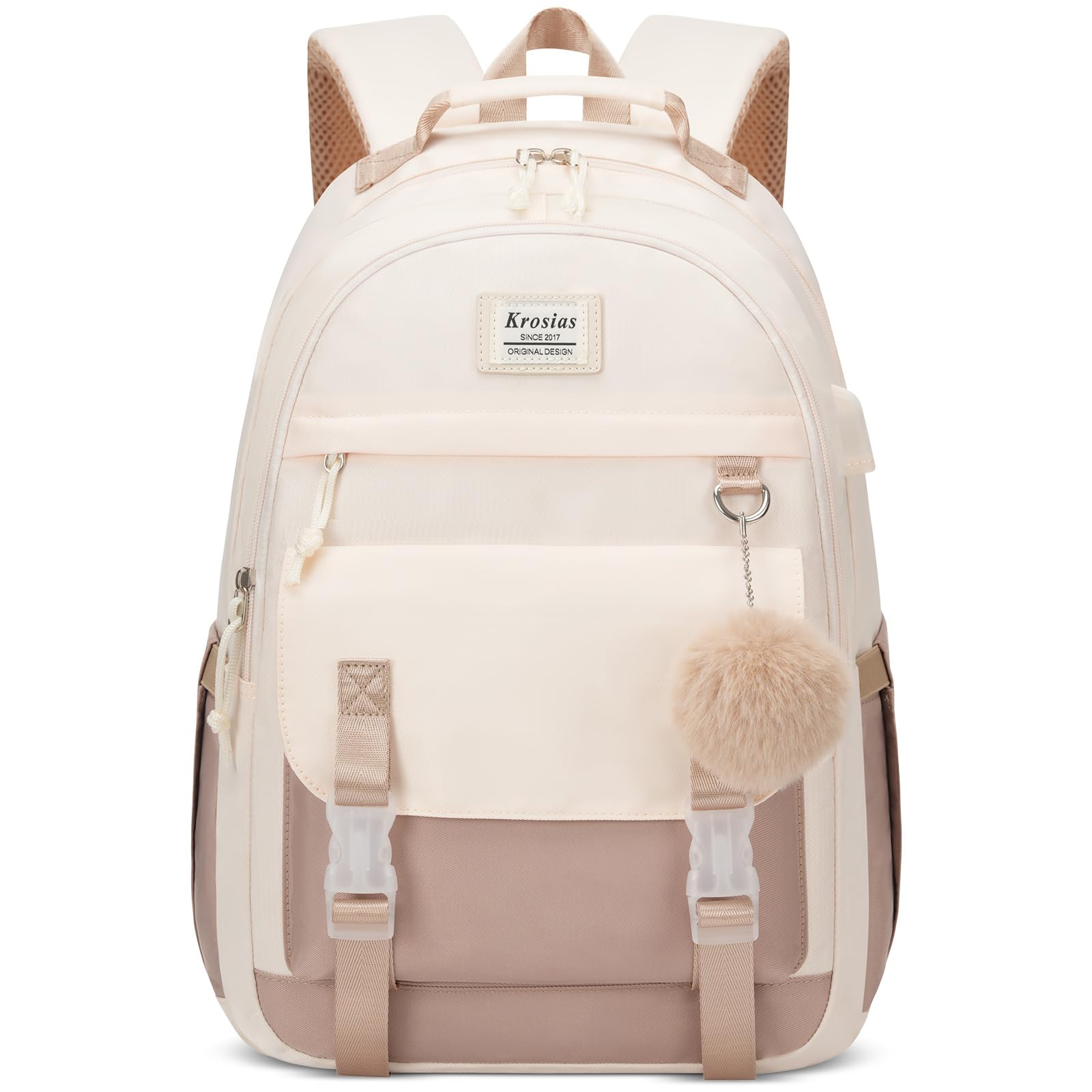 Stylish 15.6 Inch Laptop Backpack for Teen Girls - Lightweight School Bag for Middle & High School Students, College Bookbag with Large Capacity - Perfect for School, Travel & Daily Use