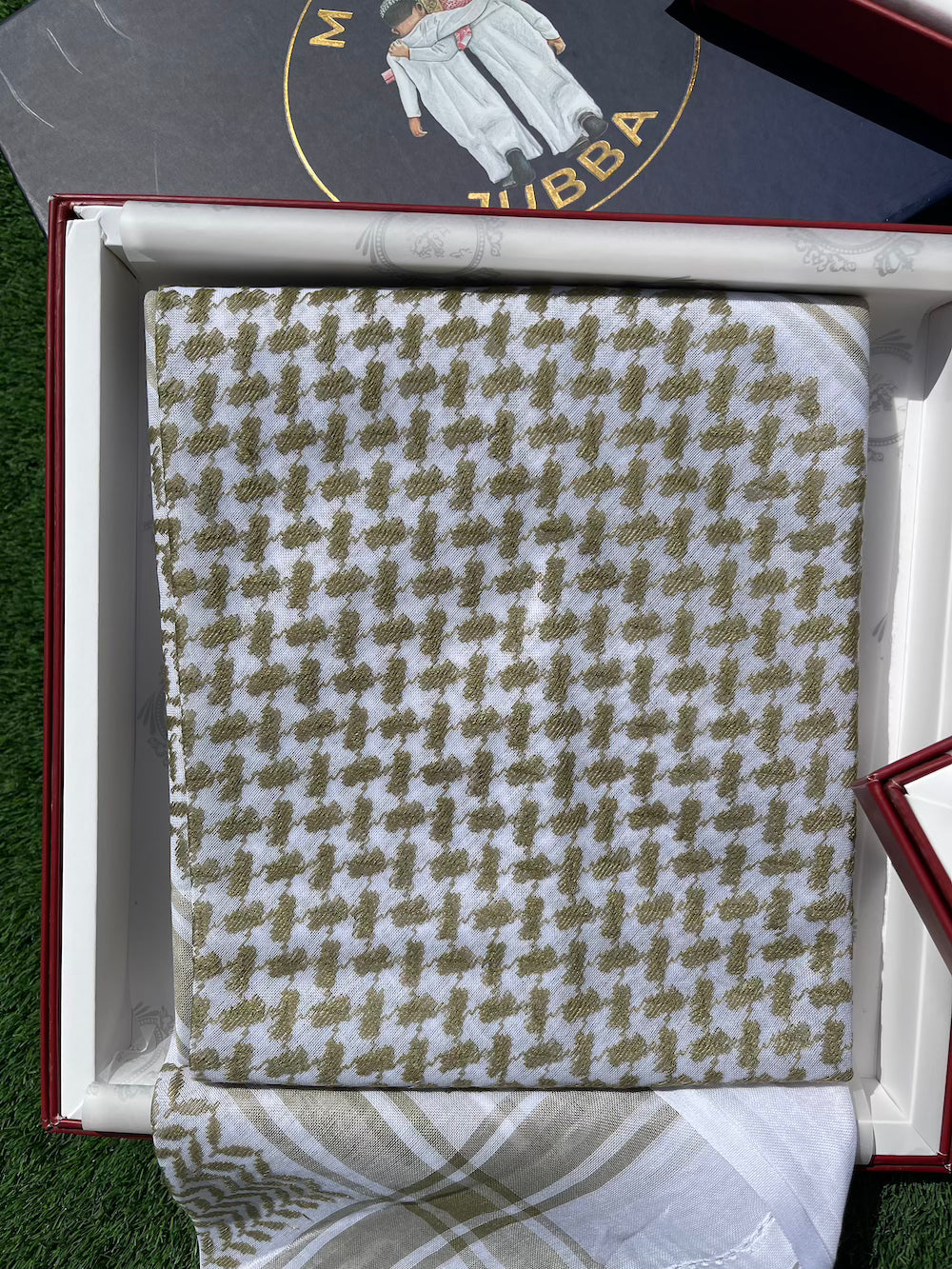 Premium Light Olive Green Keffiyeh Scarf - 55