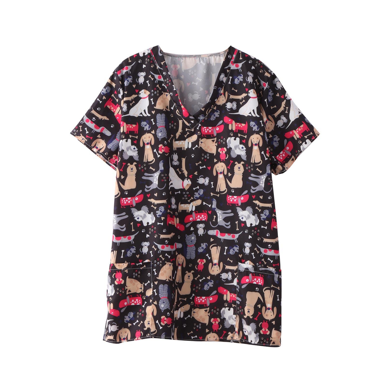 Trendy Women's Summer V-Neck Short Sleeve Printed Nursing Tops - Comfortable & Stylish Maternity Shirts for Breastfeeding, Casual Wear & Outdoor Activities