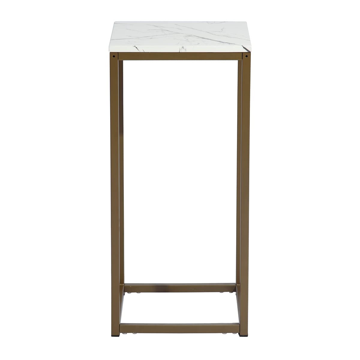 Modern Set of 2 Square End Tables - Nightstand or Side Table for Living Room, Bedroom - Sturdy Wooden Accent Tables with Storage Shelf - Perfect for Small Spaces & Home Decor