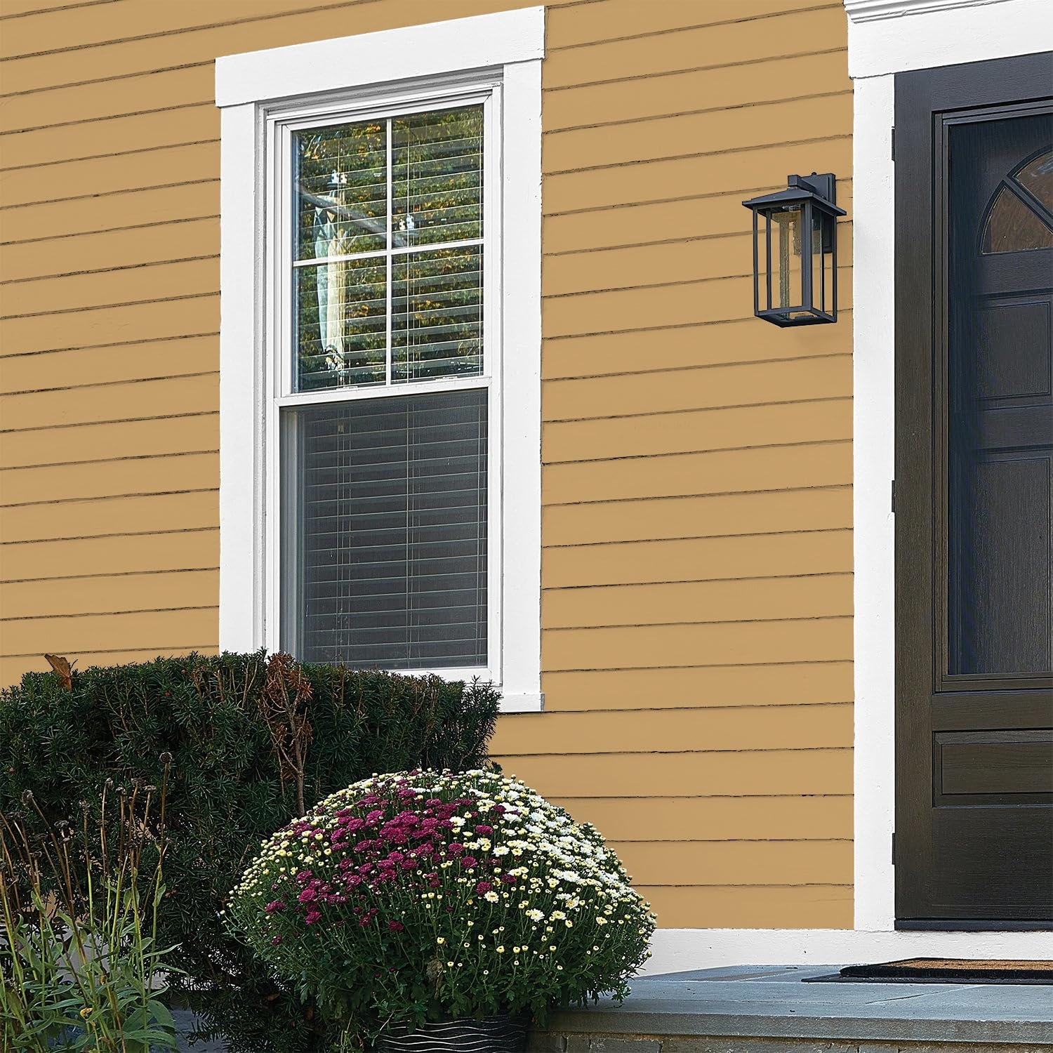 Glidden Exterior Paint and Primer in One - Brown Good Life, Flat Finish, 5-Gallon Bucket | One-Coat Coverage for Houses, Fences & Outdoor Projects
