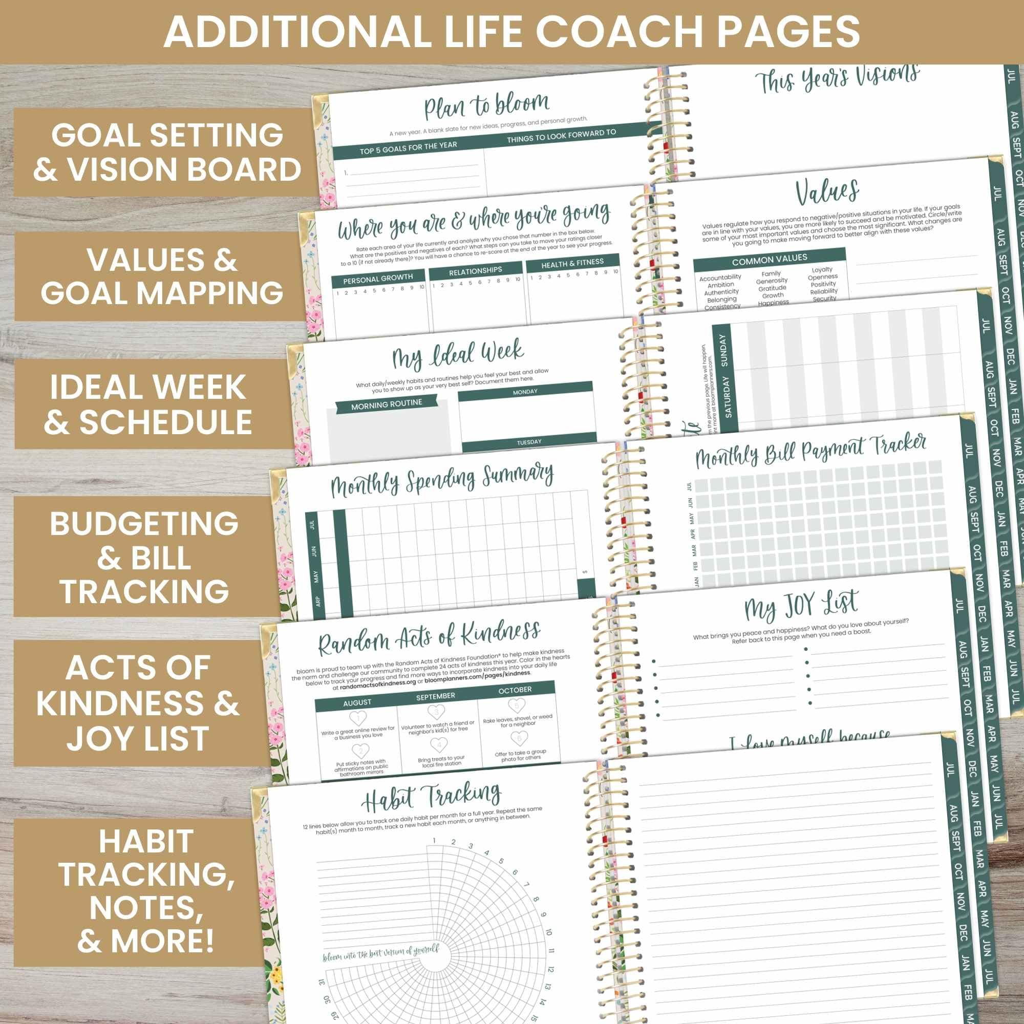 2024-2025 Academic Year Hardcover Bloom Daily Planner (8.5
