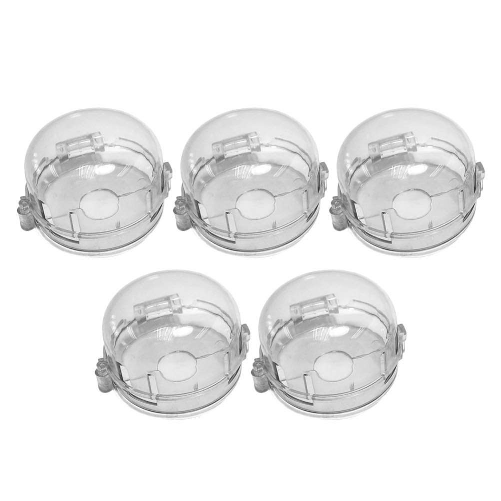 5Pcs Clear Stove Knob Covers - Child Safety Kitchen Protectors for Gas Stoves | Prevent Accidental Turning | Perfect for Homes with Toddlers & Young Children