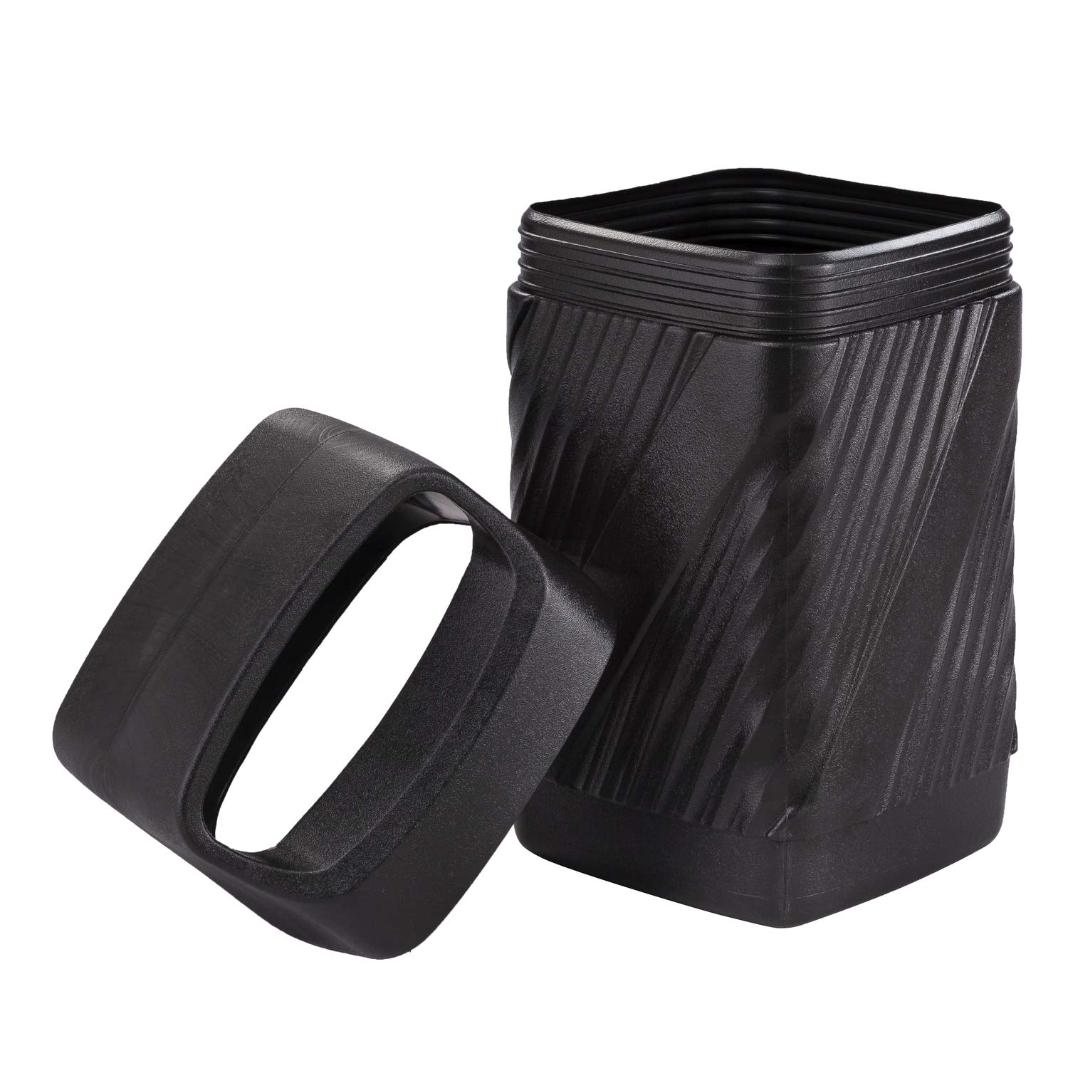 Safco 32-Gallon Twist Trash Can - Heavy Duty Commercial Garbage Bin for Indoor & Outdoor Use - Weather-Resistant Durable Black Trash Container - Perfect for Offices, Restaurants, Schools and Home Use