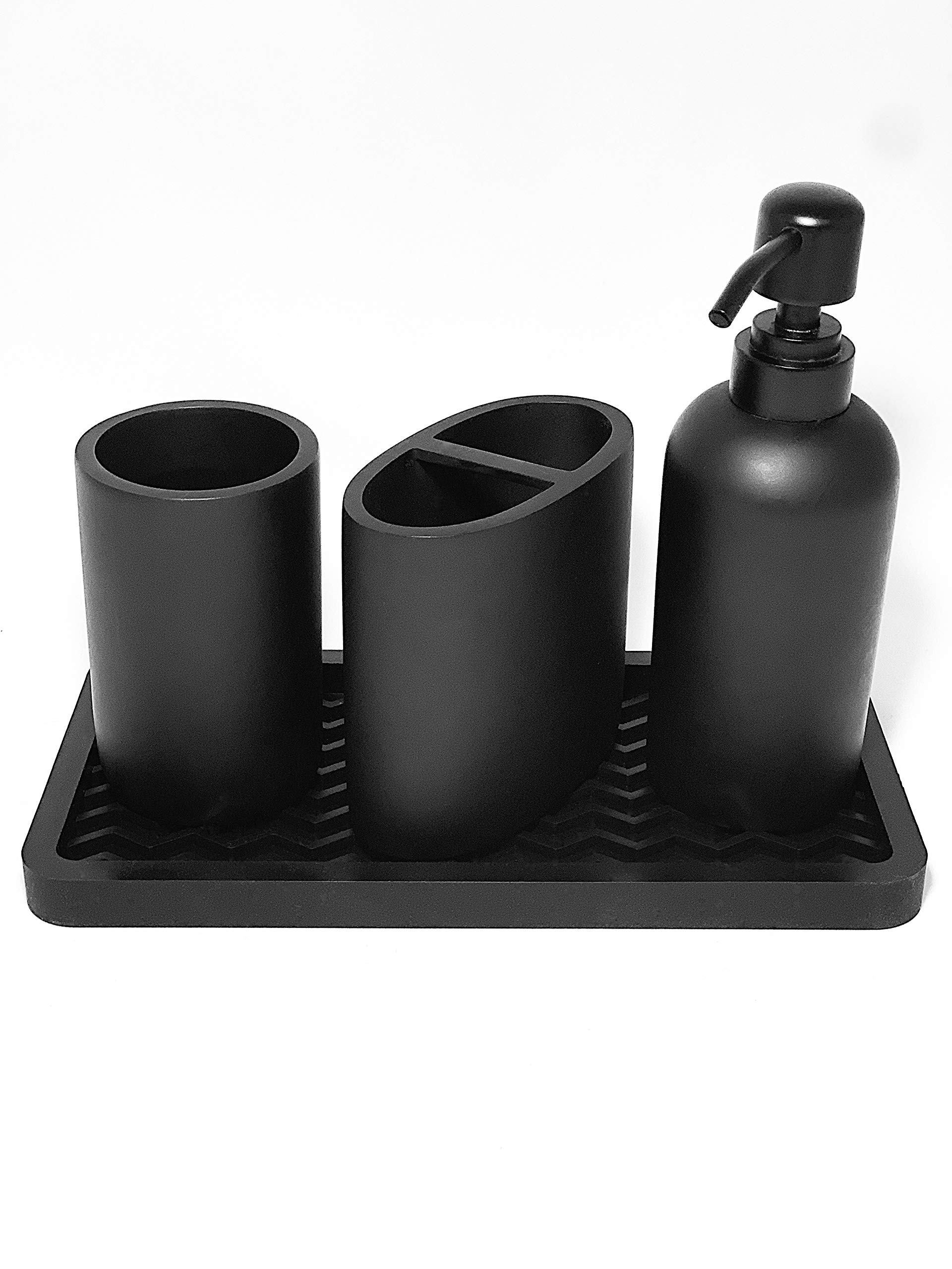 Happitasa Silicone Kitchen Sink Organizer Tray - Sponge Holder & Countertop Protector | Bathroom & Kitchen Soap Dish Dispenser (10