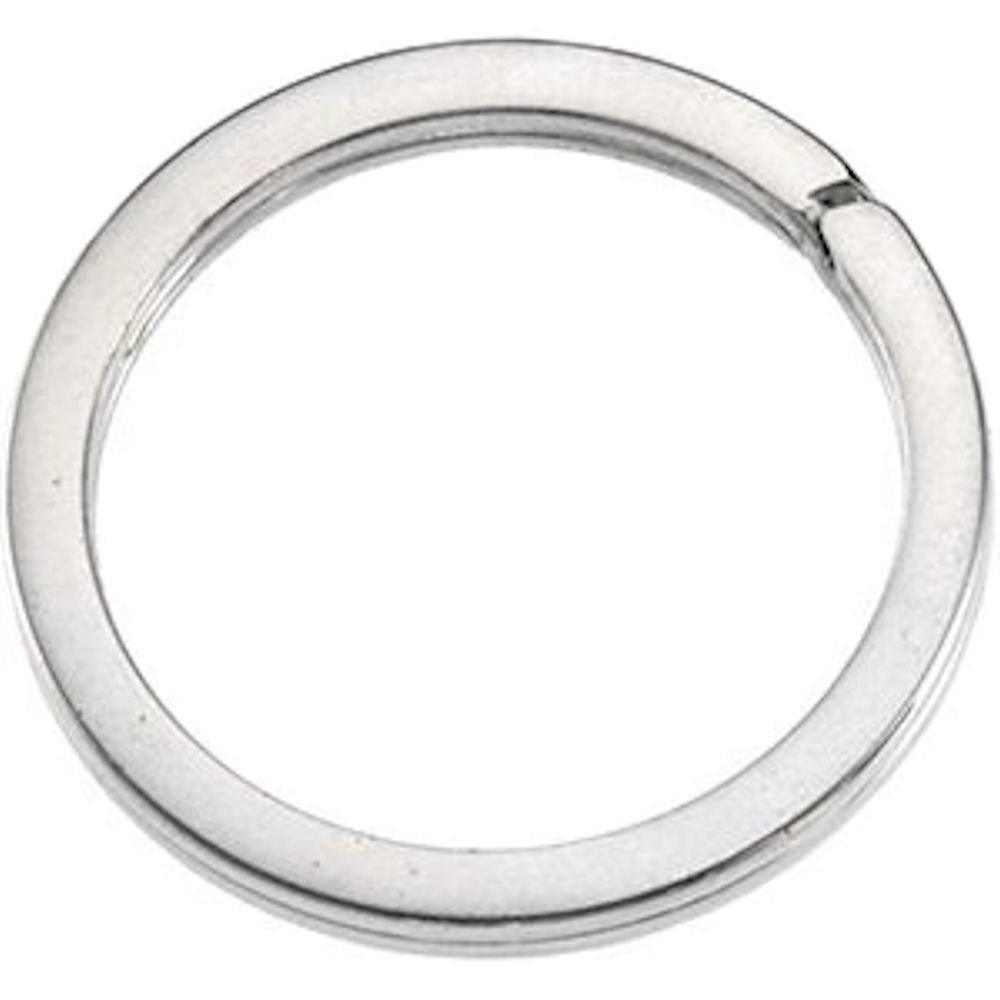Dreambell 925 Sterling Silver 29mm Round Split Ring - Flat Wire Key Ring, Charm Holder Connector for Jewelry Making, DIY Crafts, Keychains & Bag Accessories