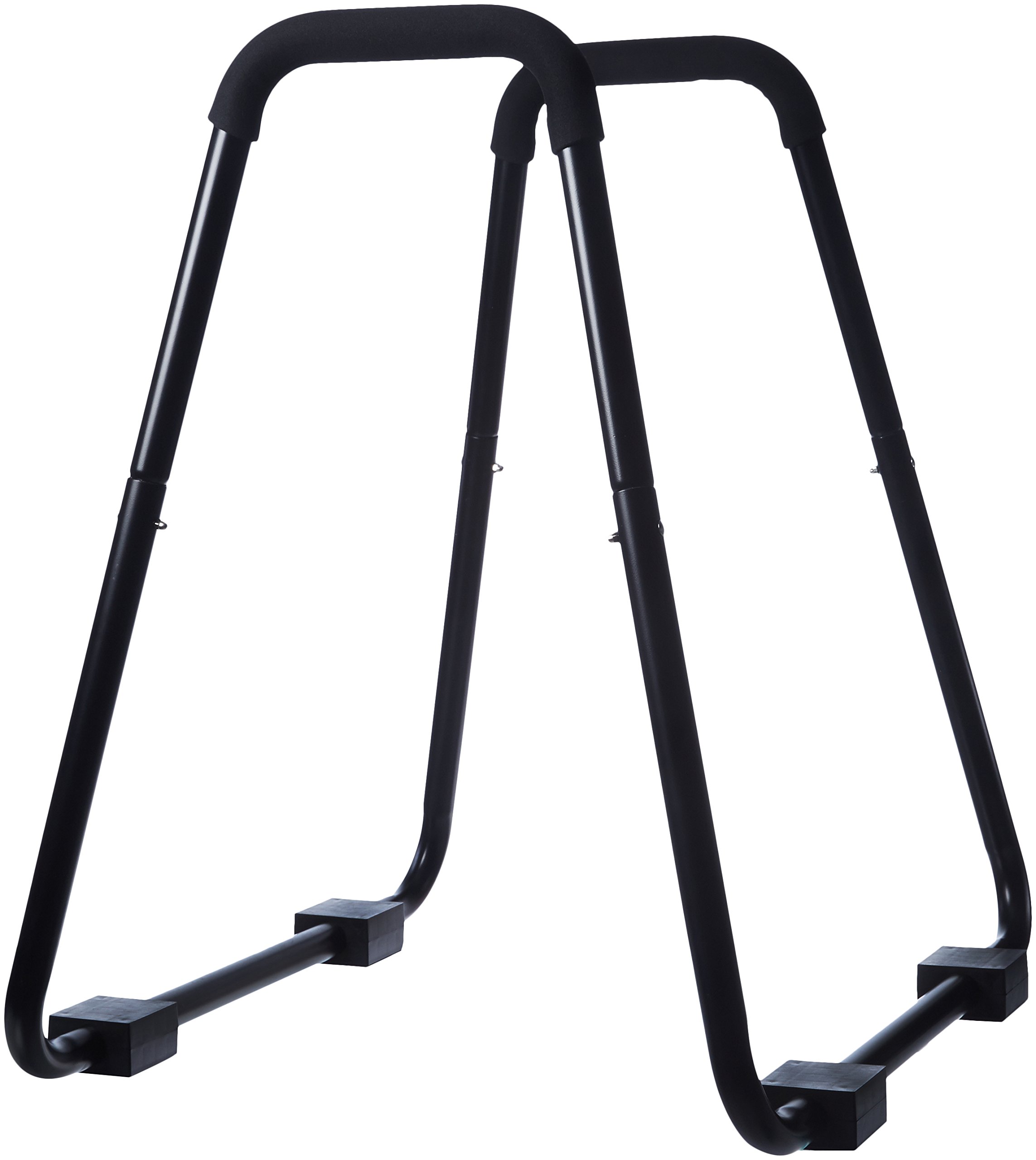 Amazon Basics Adjustable Strength Training Dip Stand - Heavy Duty Black Steel for Home Gym & Calisthenics Workout - Perfect for Pull-ups, Dips & Bodyweight Exercises