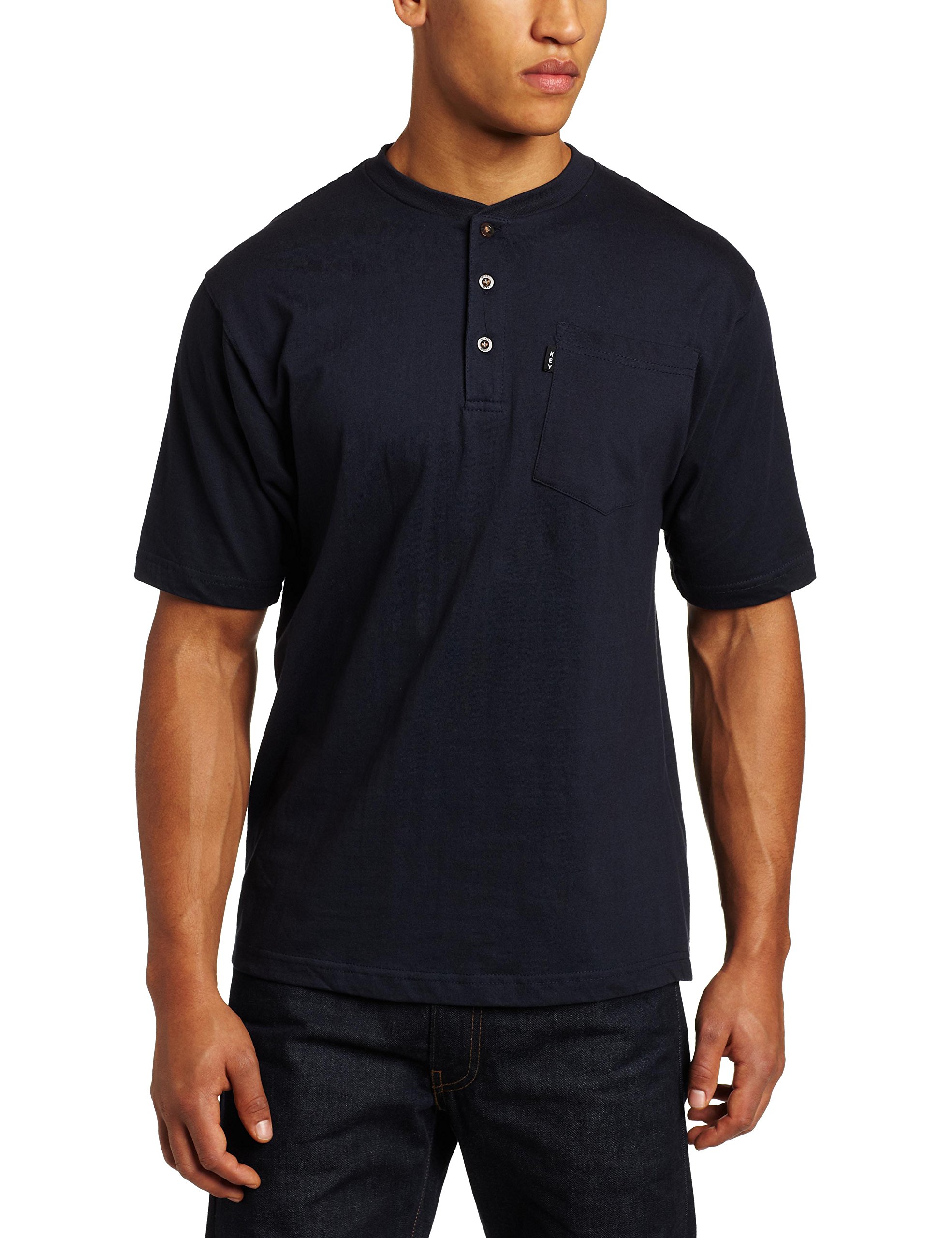 Big & Tall Heavyweight Henley T-Shirt for Men - Casual & Work Wear