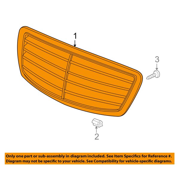 Mercedes S-Class Front Grille Assembly Compatible with 2003-2006 Models (Without Proximity Cruise/Collision Warning) - Replacement Part for Car Exterior Upgrade & Customization