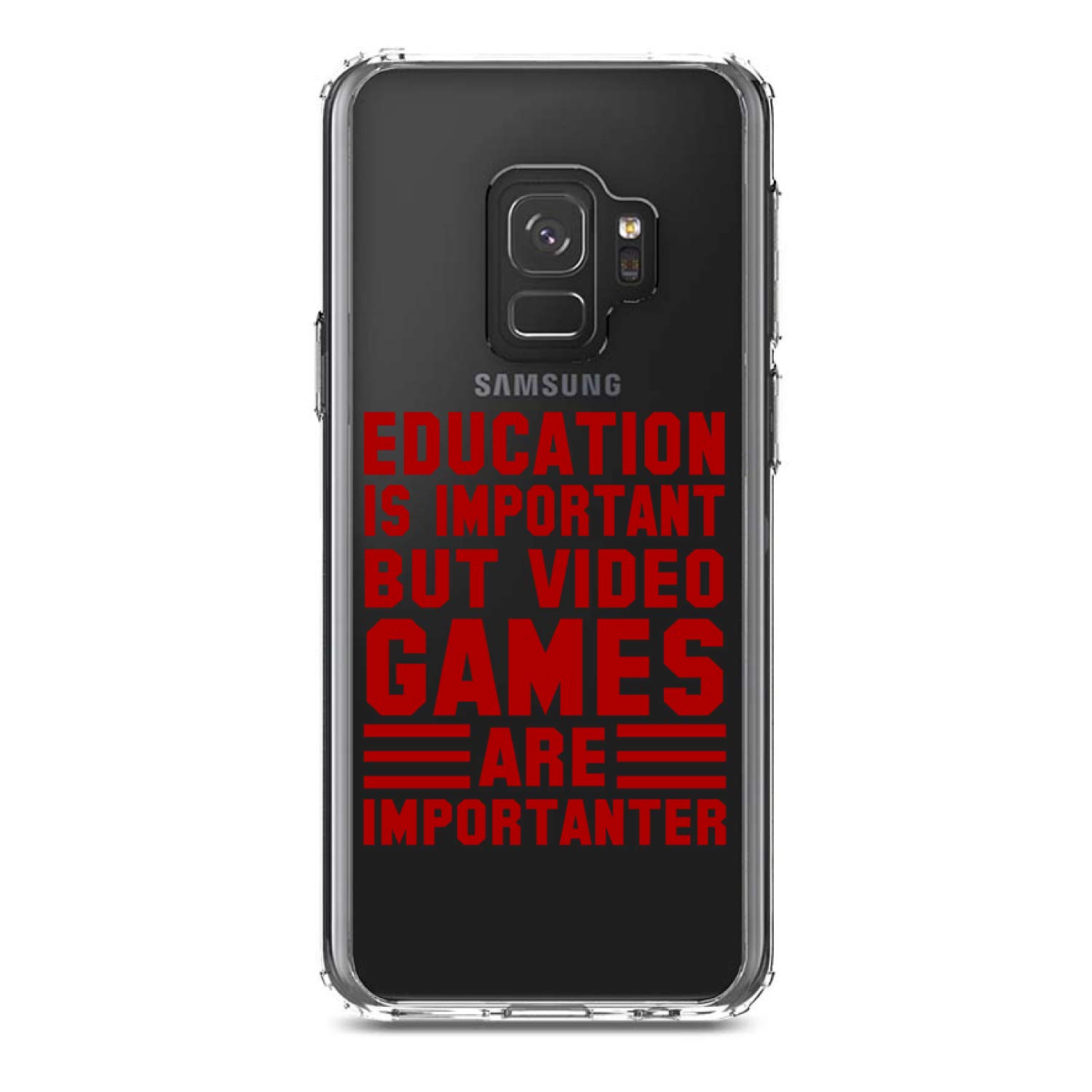 Premium Clear Shockproof Hybrid Case for Samsung Galaxy S9 (5.8 Inch) - TPU Bumper & Acrylic Back with Tempered Glass Screen Protector - Slim Protective Phone Cover for Work, School & Gaming