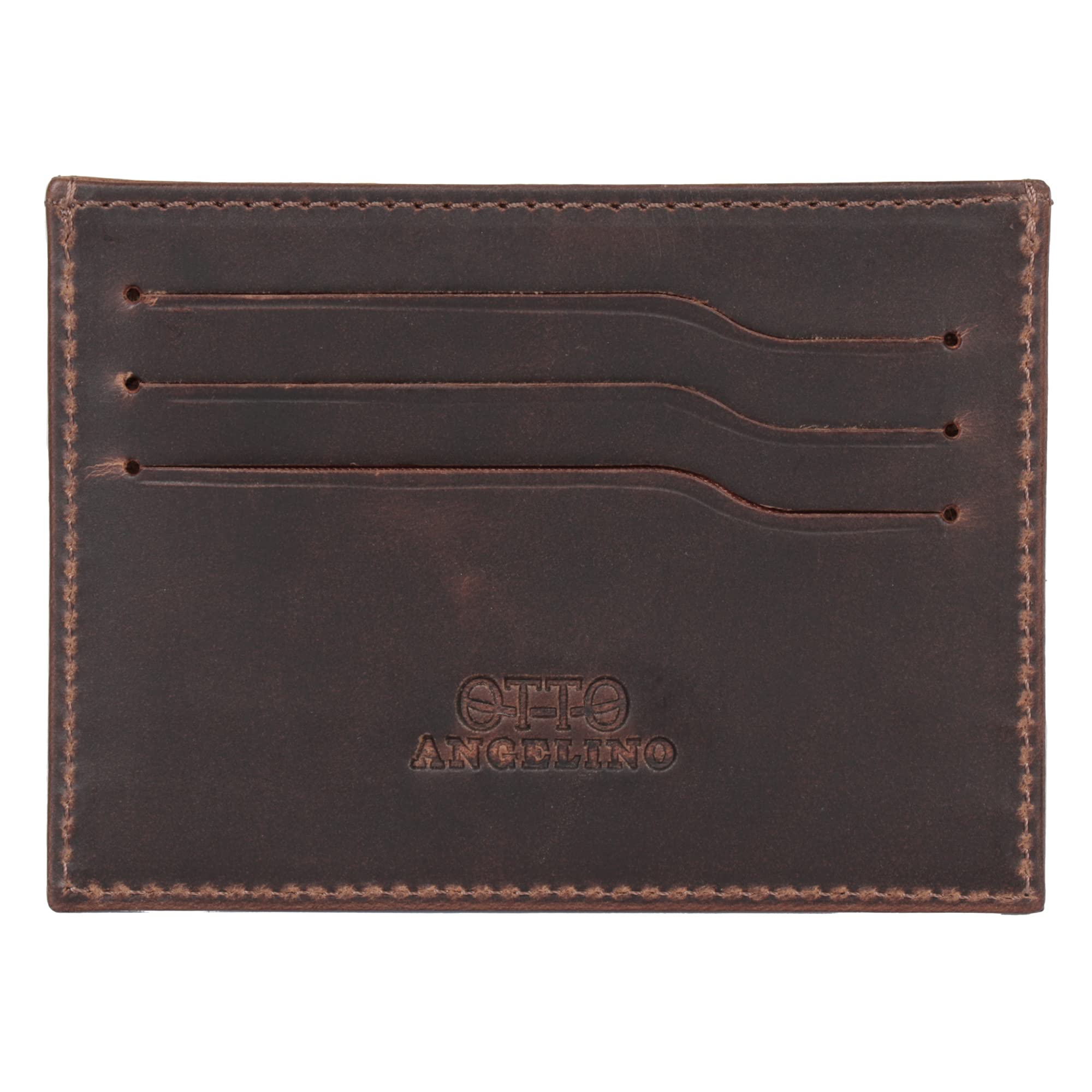 Genuine Leather Ultra Slim Minimalist Cardholder Wallet for Men & Women - RFID Blocking, Compact & Lightweight - Perfect for Travel, Business & Everyday Use