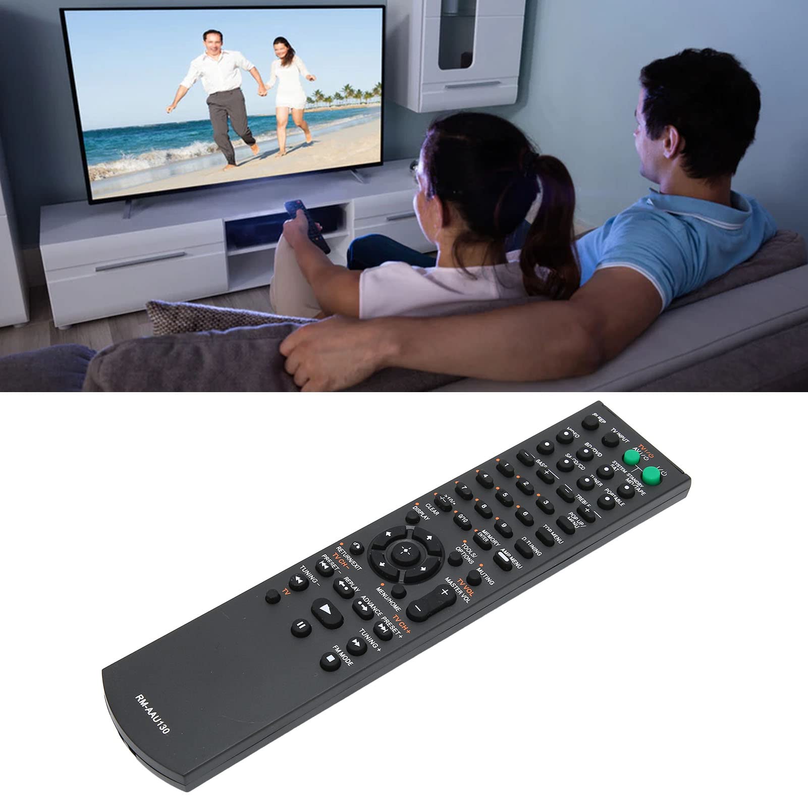 AAU130 Universal Remote Control Replacement for STR KM7, DH800, K1600, KM5000, KM7500 DVD AV Receiver - Perfect for Home Theater & Entertainment Systems
