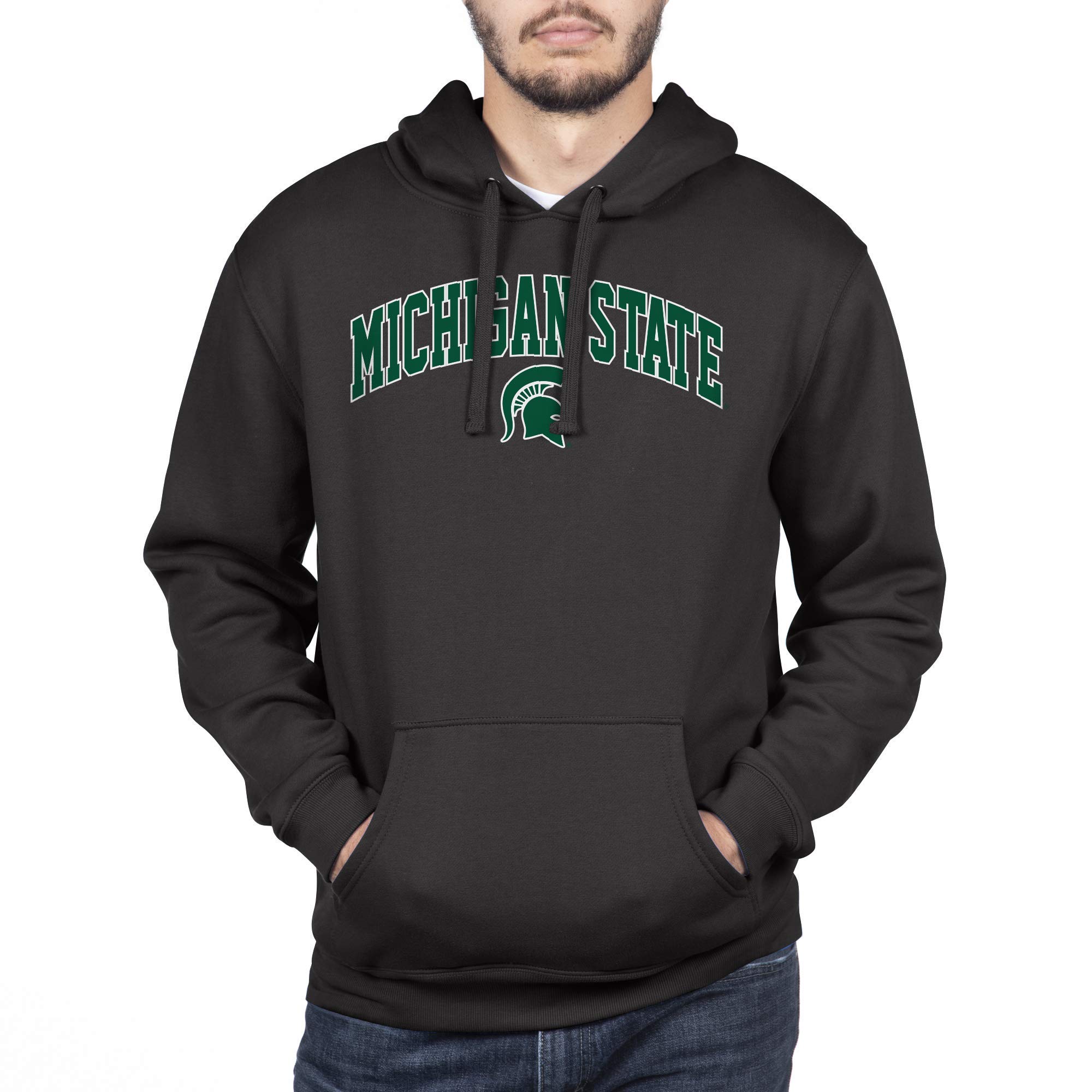 Elite Fan Shop Men's Arch Hoodie Sweatshirt - Premium Cotton Pullover with Front Pocket for Casual Wear, Gym & Outdoor Activities