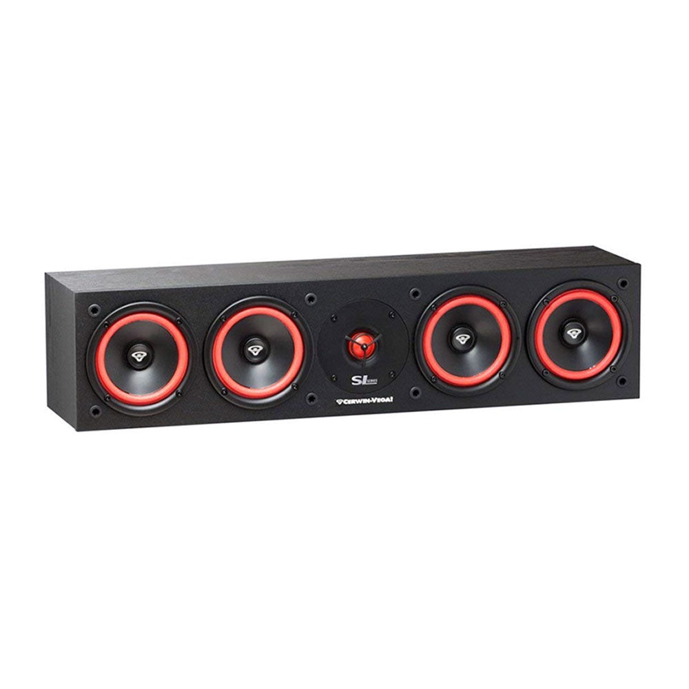 Cerwin Vega SL-45C Quad 5.25-Inch Center Channel Speaker - High-Quality Home Theater Audio for Movies, Music & Gaming