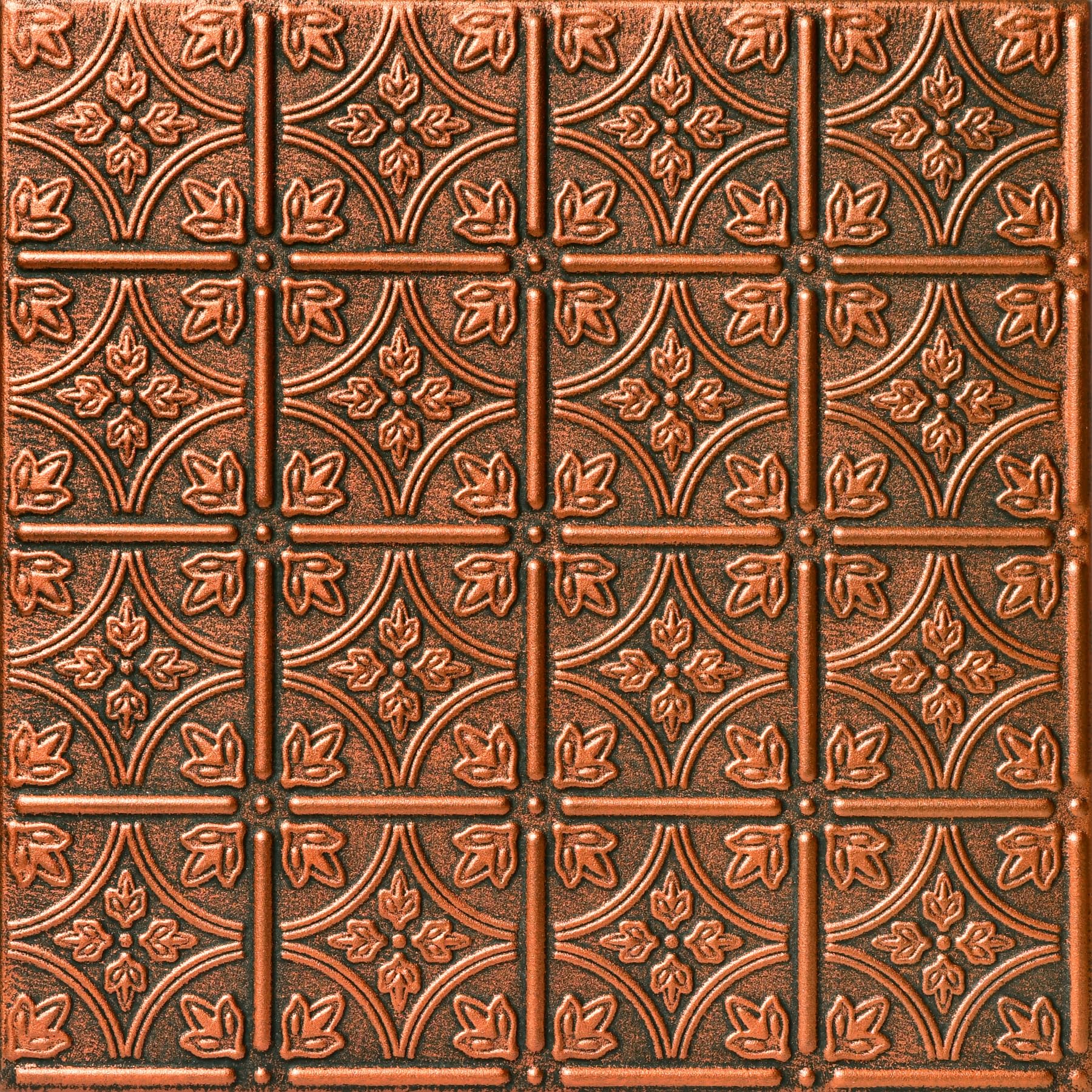Emma's Flowers Foam Glue-up Ceiling Tiles - Antique Copper (Pack of 48, 128 sq. ft./Case) - Easy DIY Installation for Home & Office Decoration - Perfect for Bedrooms, Living Rooms, and Commercial Spaces