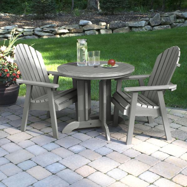 Adirondack Hamilton 3-Piece Round Outdoor Dining Set - Perfect for Patio, Garden, and Backyard Entertaining