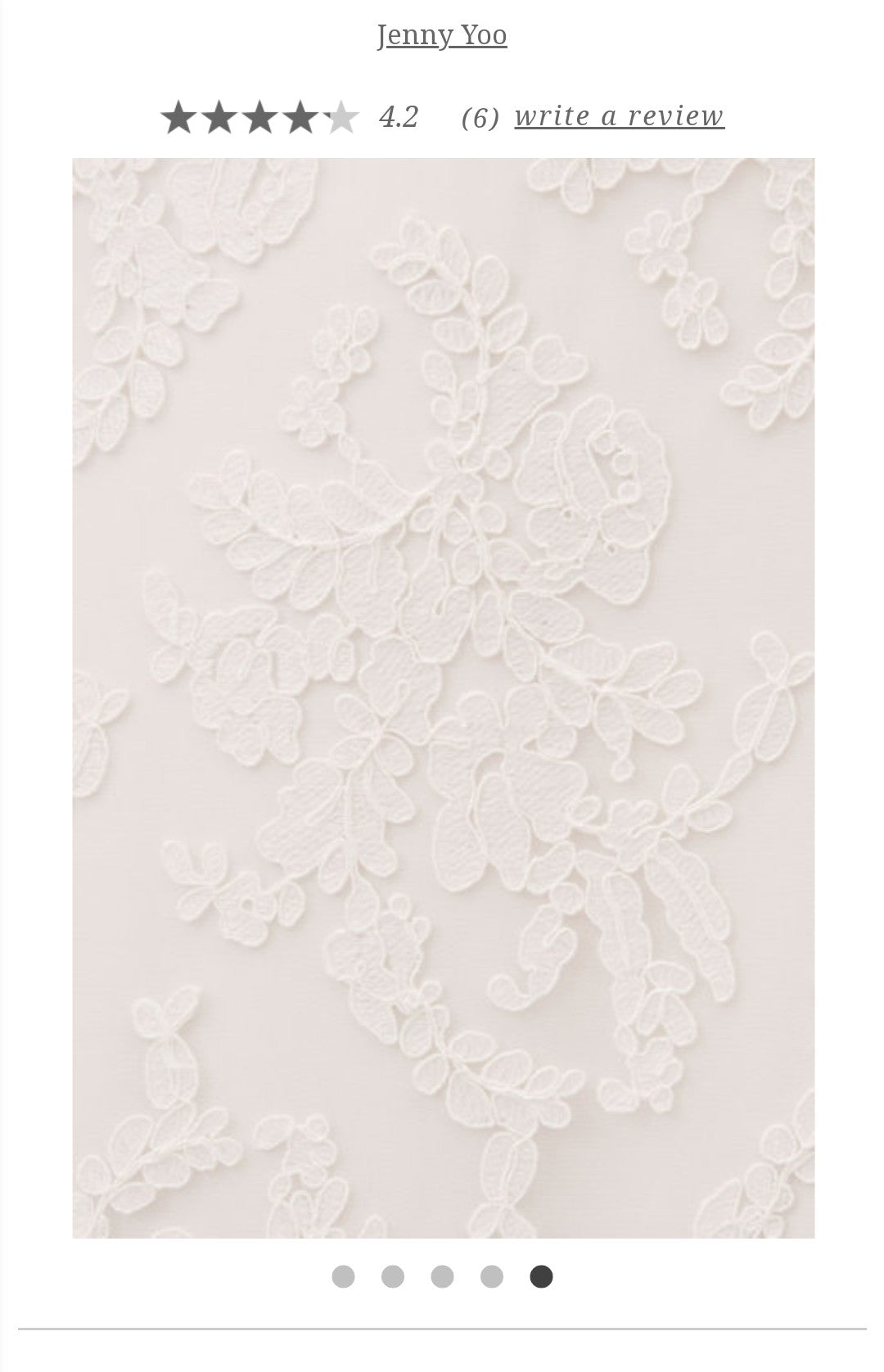 BHLDN Jenny Yoo Vanessa Wedding Gown - Elegant A-Line Lace Bridal Dress for Church Ceremony & Formal Events