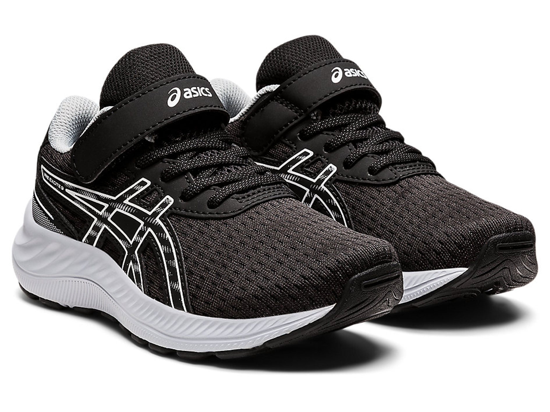 ASICS Kids Pre Excite 9 PS Running Shoes - Black/White (1014A234-002) | Lightweight & Comfortable Sneakers for Boys & Girls | Perfect for School, Sports & Daily Activities