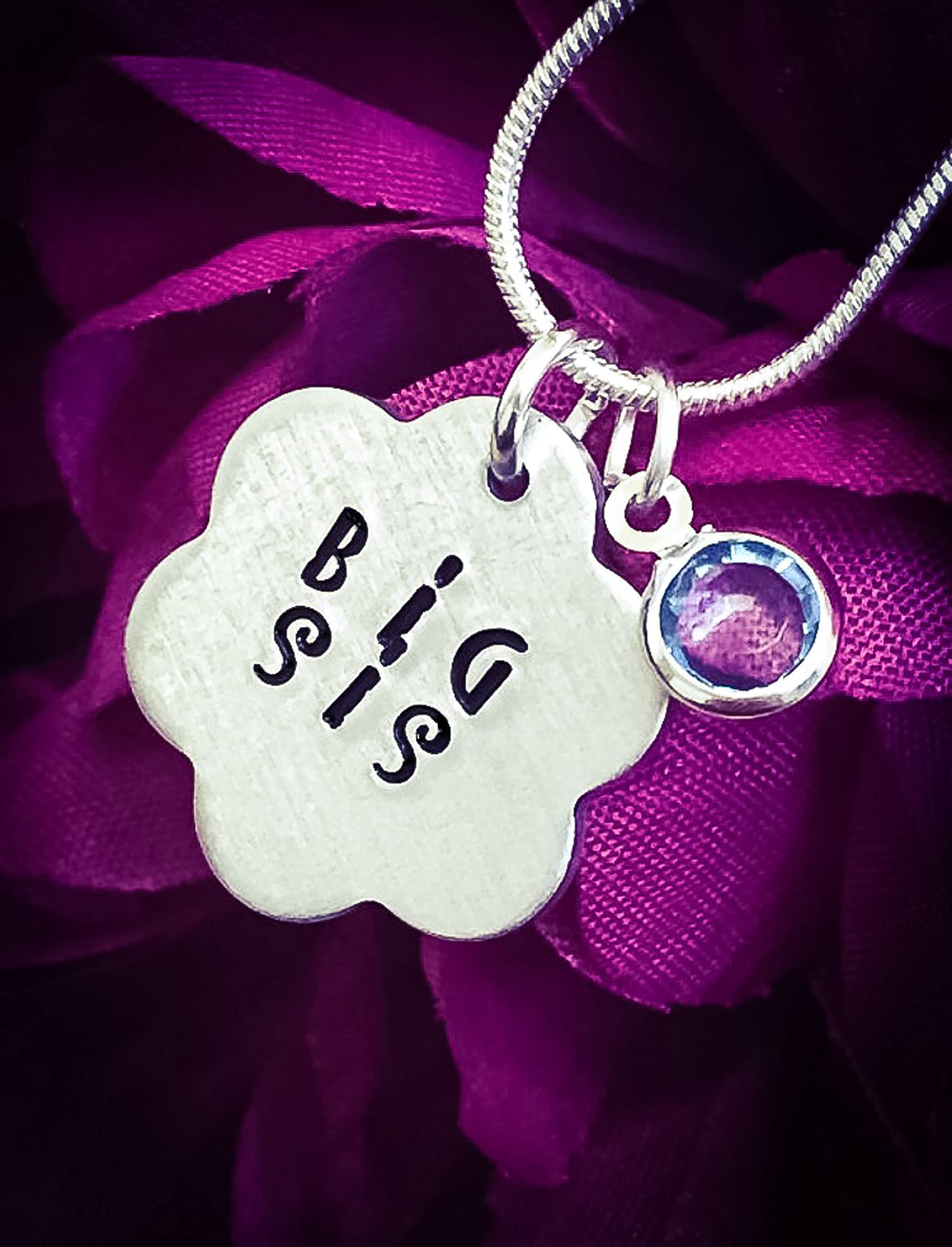 Personalized Big Sister Hand Stamped Necklace - Custom Sister Jewelry Gift for Women - Perfect for Birthdays, Anniversaries & Family Celebrations