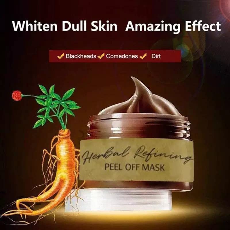Pro-Herbal Refining Peel-Off Facial Mask for Blackhead Removal & Oil Control - Deep Cleansing Pore Treatment - 1pc - Perfect for Acne-Prone Skin & Weekly Detox Routine