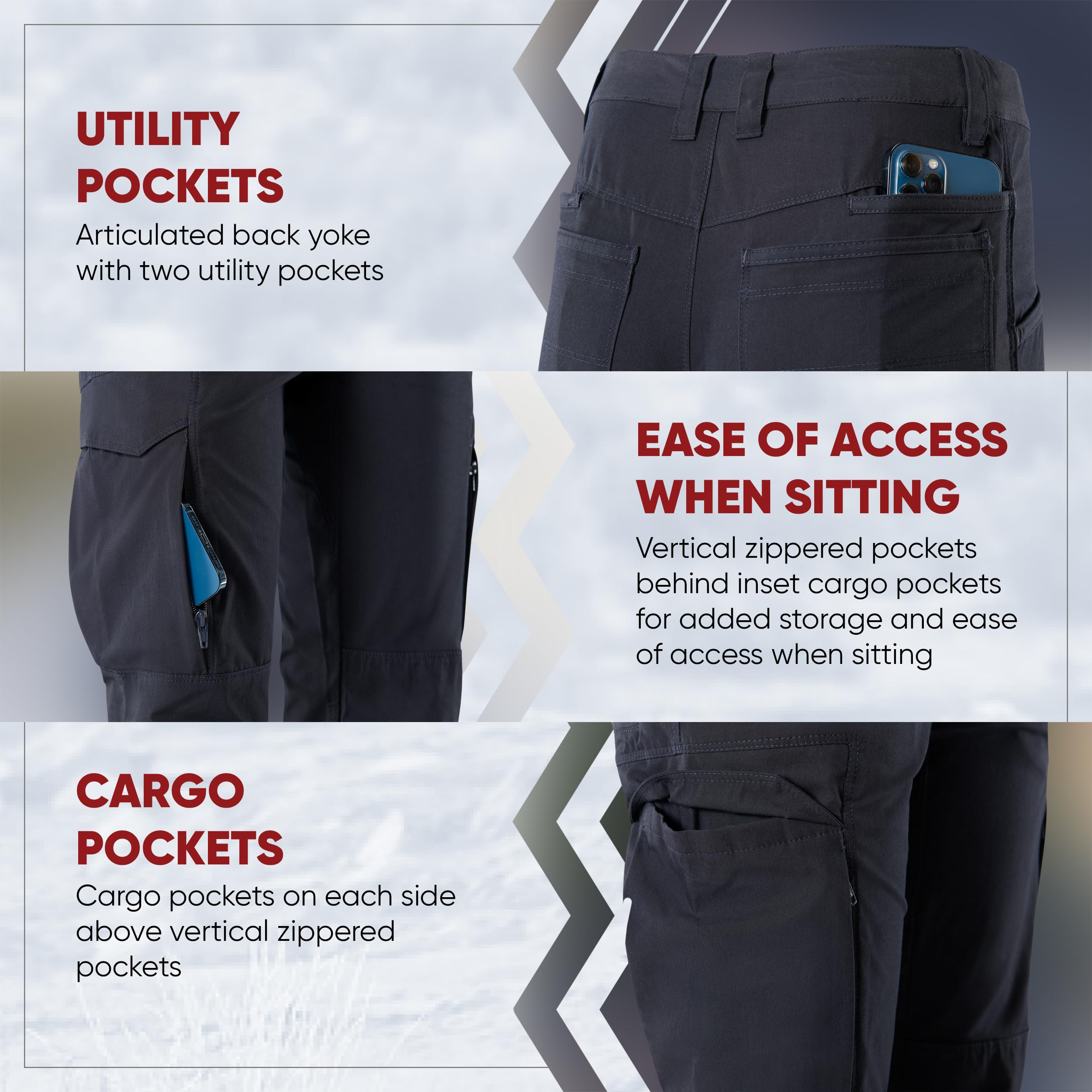 Vertx Women's Tactical Cargo Pants - Stretch Quick-Dry Utility Pants with Multiple Pockets | Relaxed Fit for Outdoor Adventures, Hiking & EDC Survival Gear