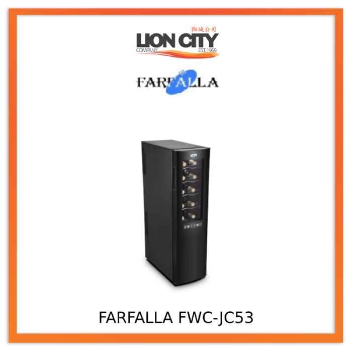 Farfalla FWC JC53 18 Bottle Thermoelectric Dual Zone Wine Cooler - Perfect for Home Bars, Restaurants, and Wine Cellars