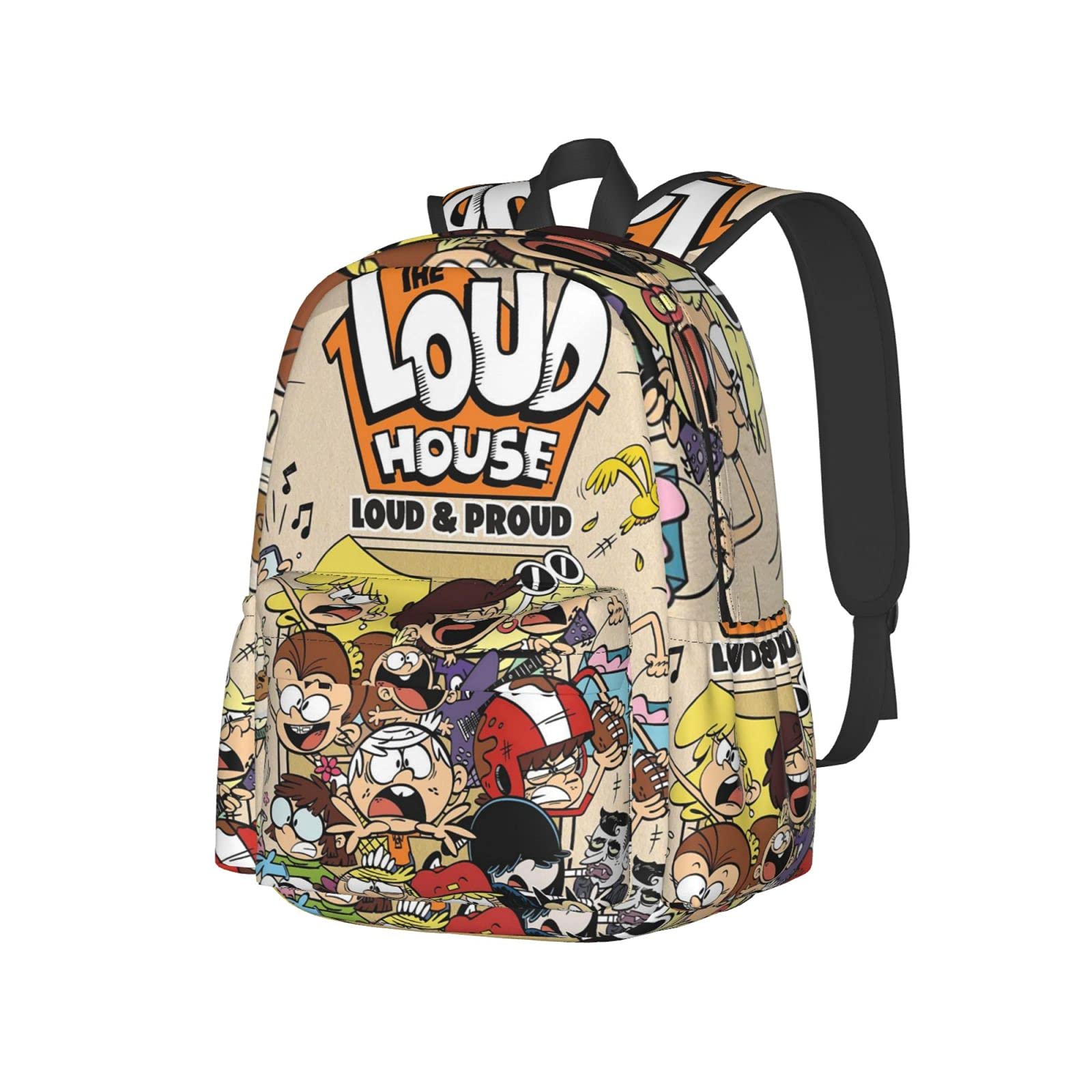 Stylish The Loud House Backpack for School, Travel & Hiking - Lightweight Laptop Daypack for Adults, Boys & Girls - Durable Black Bookbag for Work, College & Outdoor Adventures