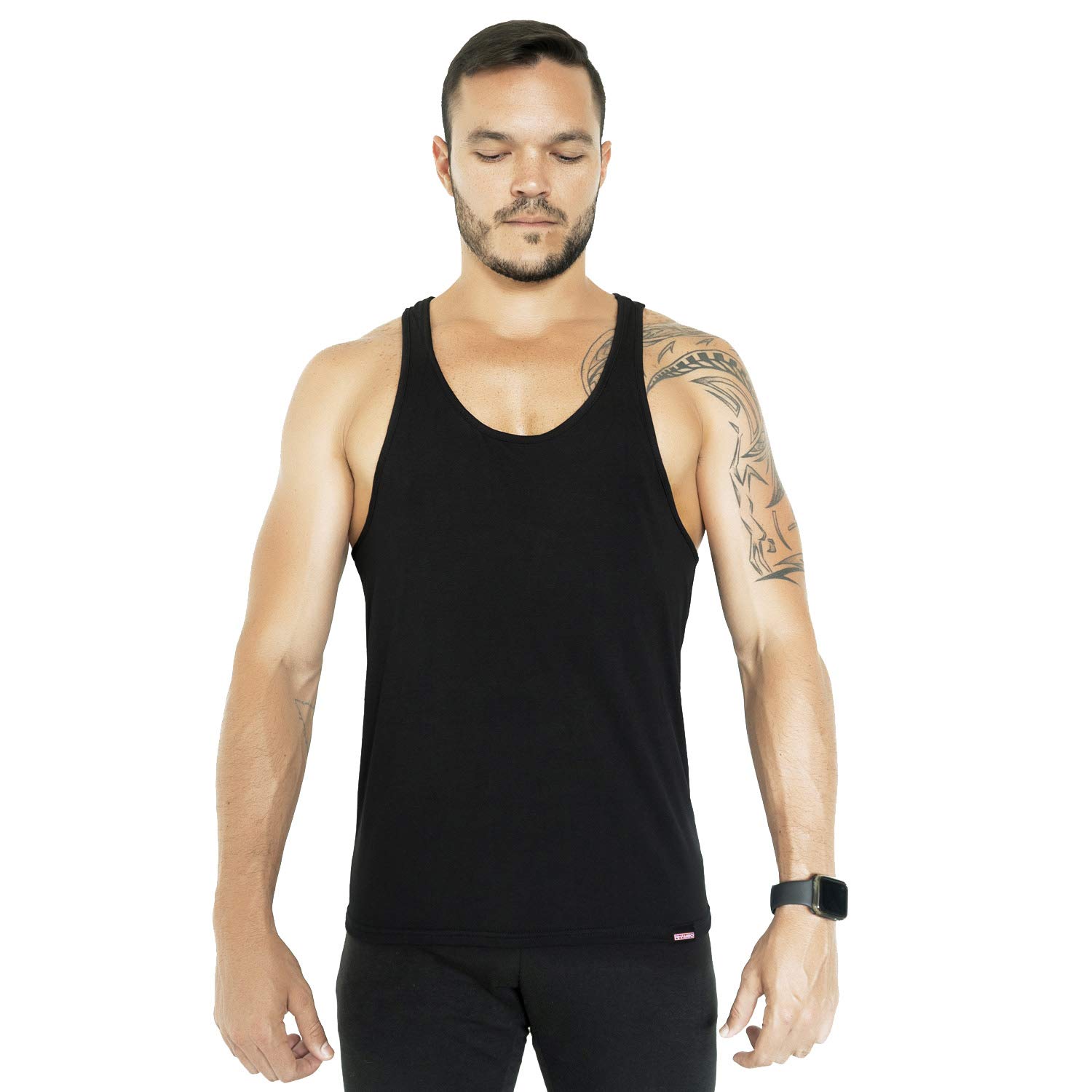 Gym Rabbit Bodybuilding Stringer Tank Top for Men - Breathable Racerback Workout Singlet for Weight Training & Powerlifting (Black, X-Large) - Perfect for Gym, CrossFit & Bodybuilding Competitions