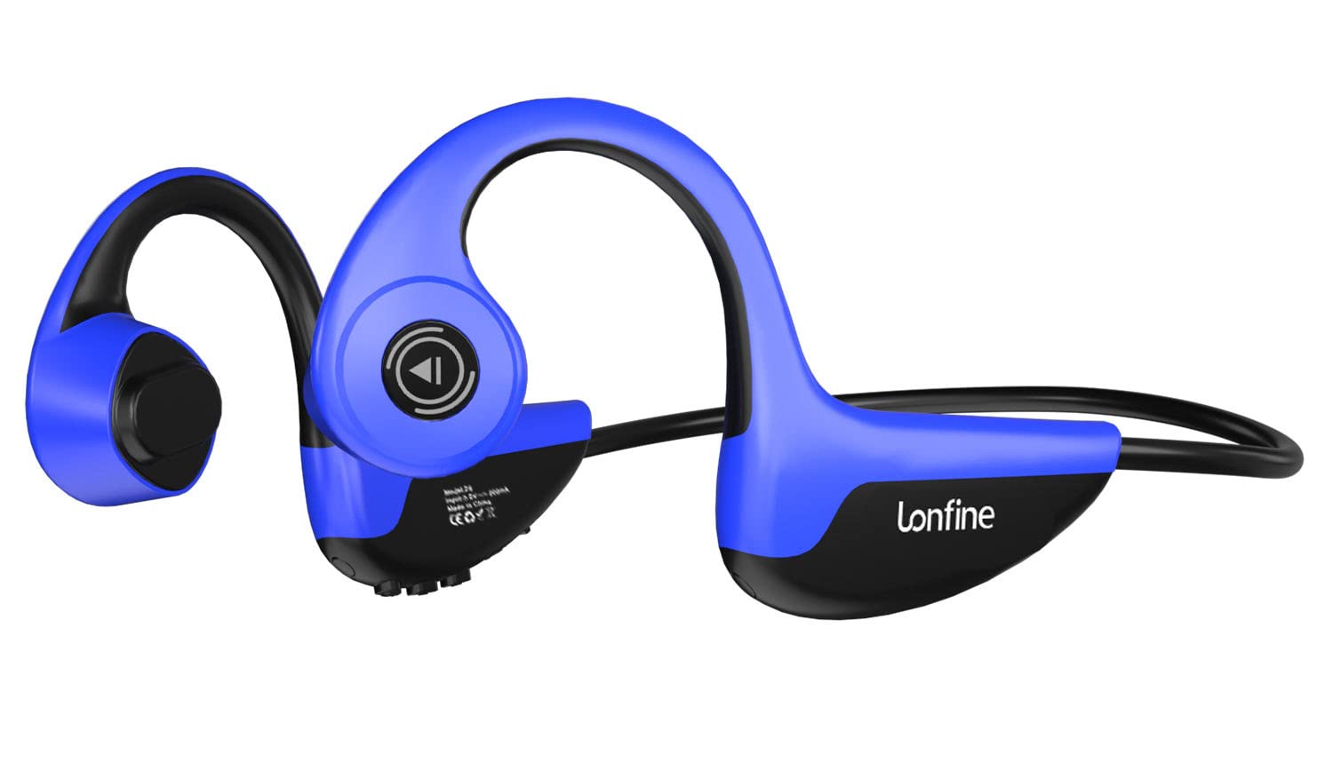 LonFine Bone Conduction Headphones Wireless Bluetooth 5.0 - Open Ear IPX5 Waterproof Sport Headset with Mic | 2022 Upgraded Version for Running, Workout, Hiking, Cycling, Driving | Perfect for Gym, Outdoor Activities & Office Use