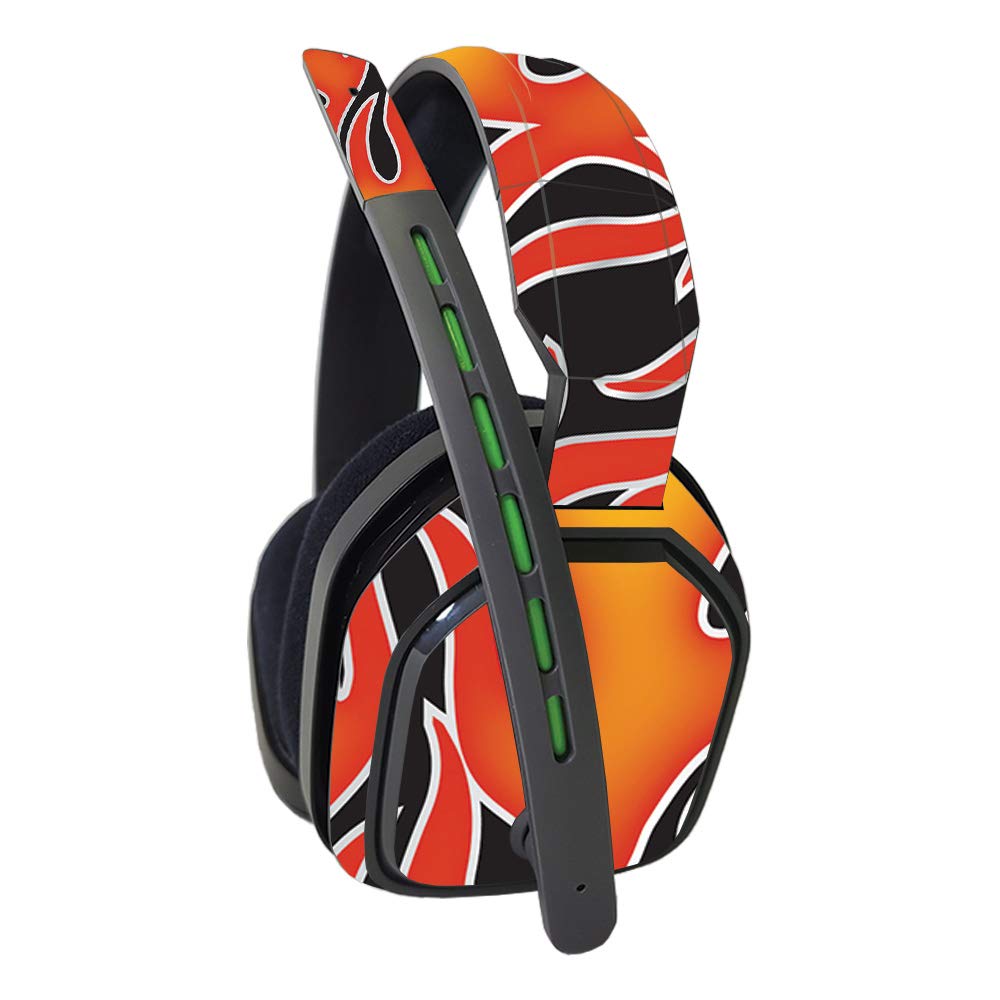 MightySkins Vinyl Decal Wrap Cover for Astro A10 Headset - Hot Flames Design | Protective & Durable Skin | Easy to Apply & Remove | Made in USA | Perfect for Gaming, Streaming & Personalizing Your Headset