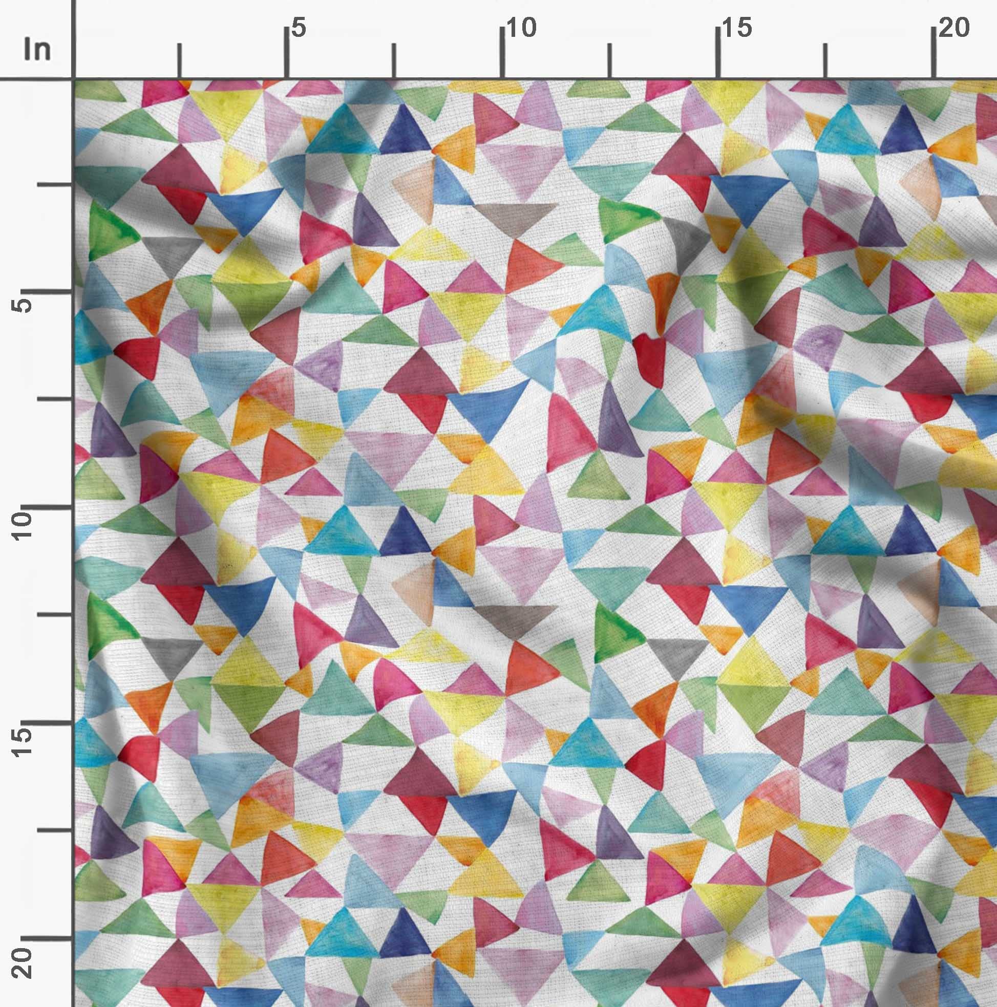 Soimoi White Polyester Crepe Fabric by The Yard - 42