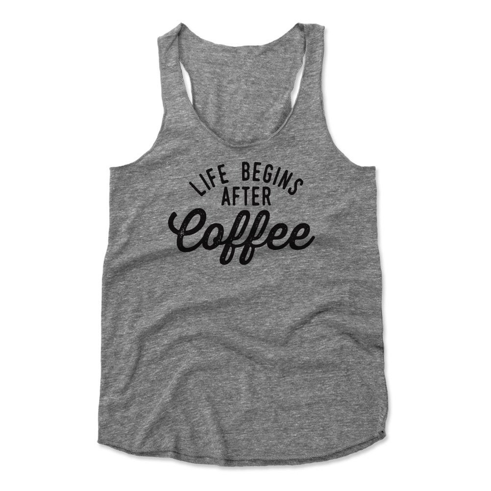 Funny Bald Eagle Coffee Women's Tank Top - Life Begins After Coffee - Perfect for Casual Wear, Gifts & Coffee Lovers