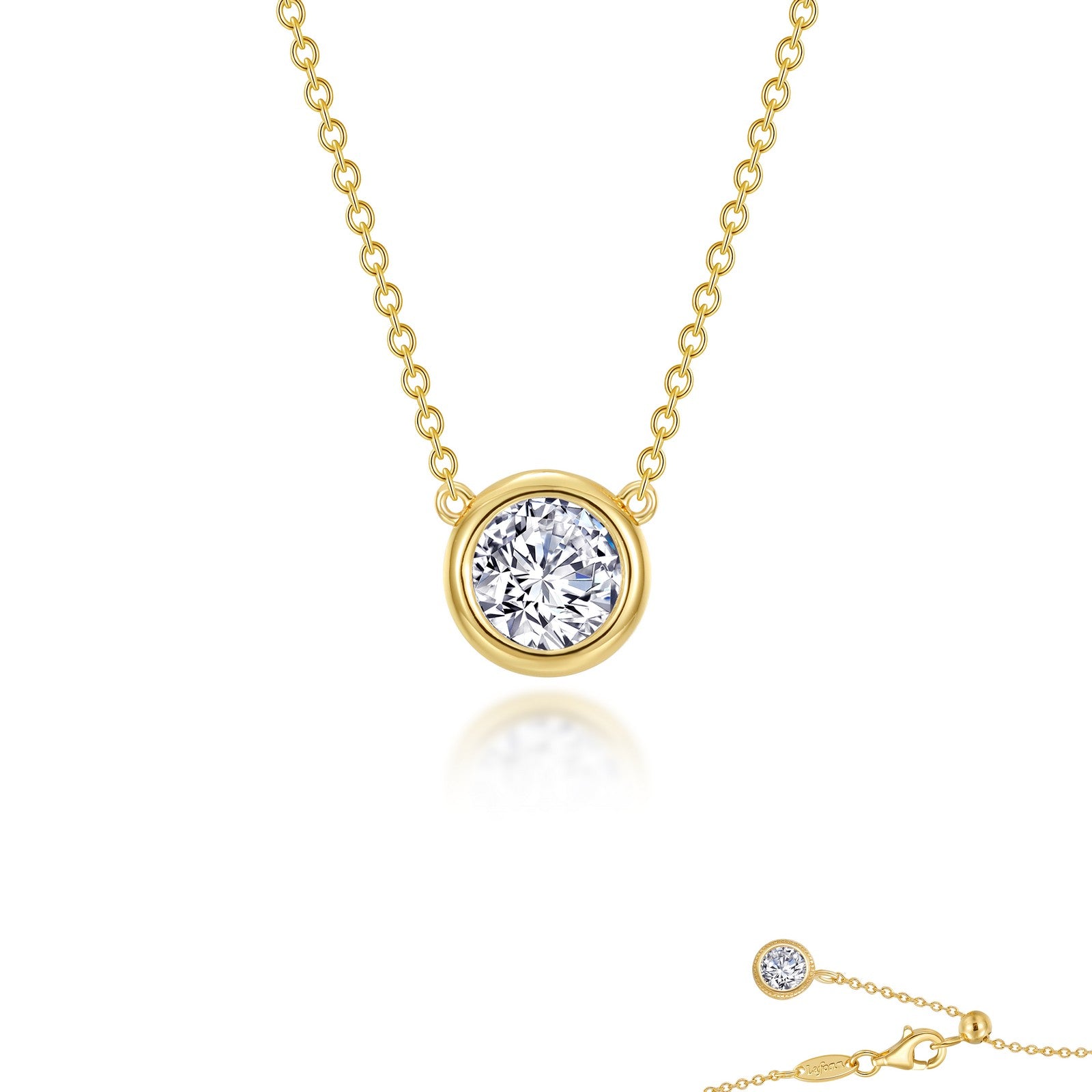 1.1 CTW Bezel Set Solitaire Diamond Necklace for Women - Elegant Pendant Jewelry Gift for Anniversary, Valentine's Day & Special Occasions