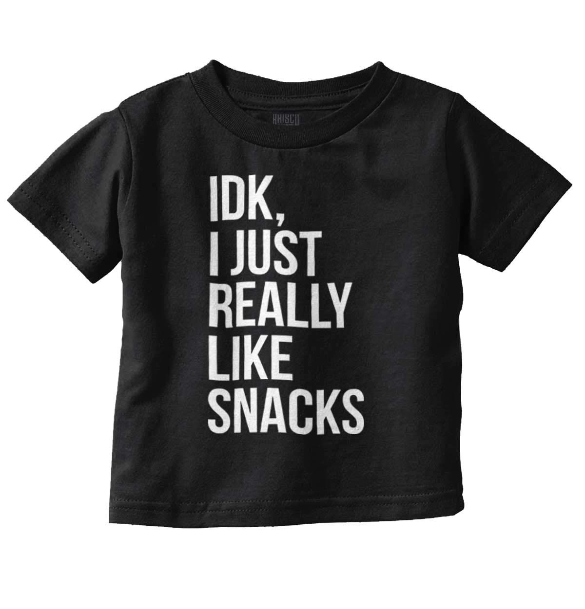 Funny Snack Lover Toddler T-Shirt for Boys & Girls - Cute Graphic Tee for Kids Who Love Snacks - Perfect for Playdates, Birthday Parties & Everyday Wear
