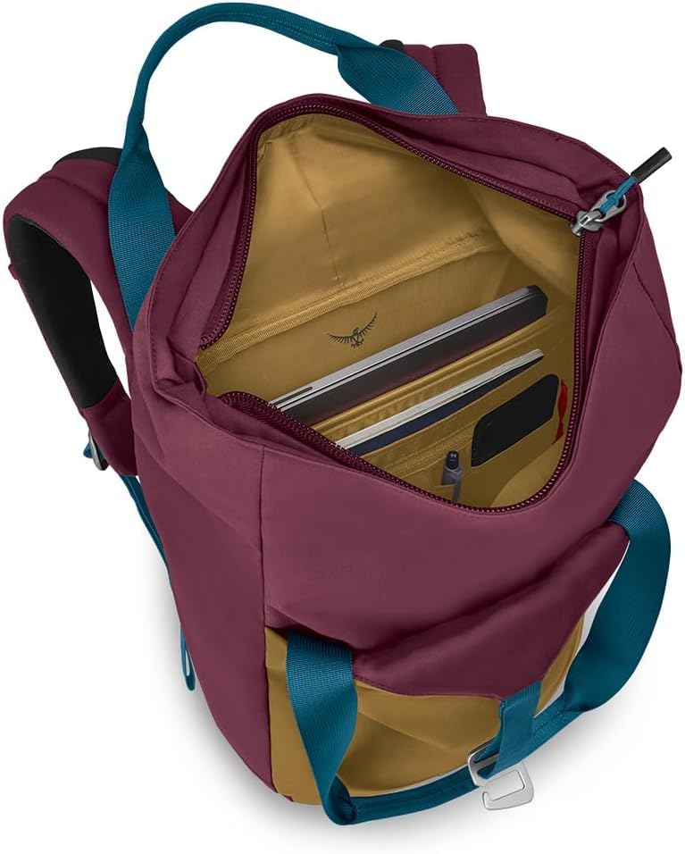 Osprey Arcane Zip Top Tote Backpack - Waterproof Laptop Backpack for Women & Men, Travel & Work Commuter Bag with USB Charging Port | Perfect for Office, College, Hiking & Daily Use