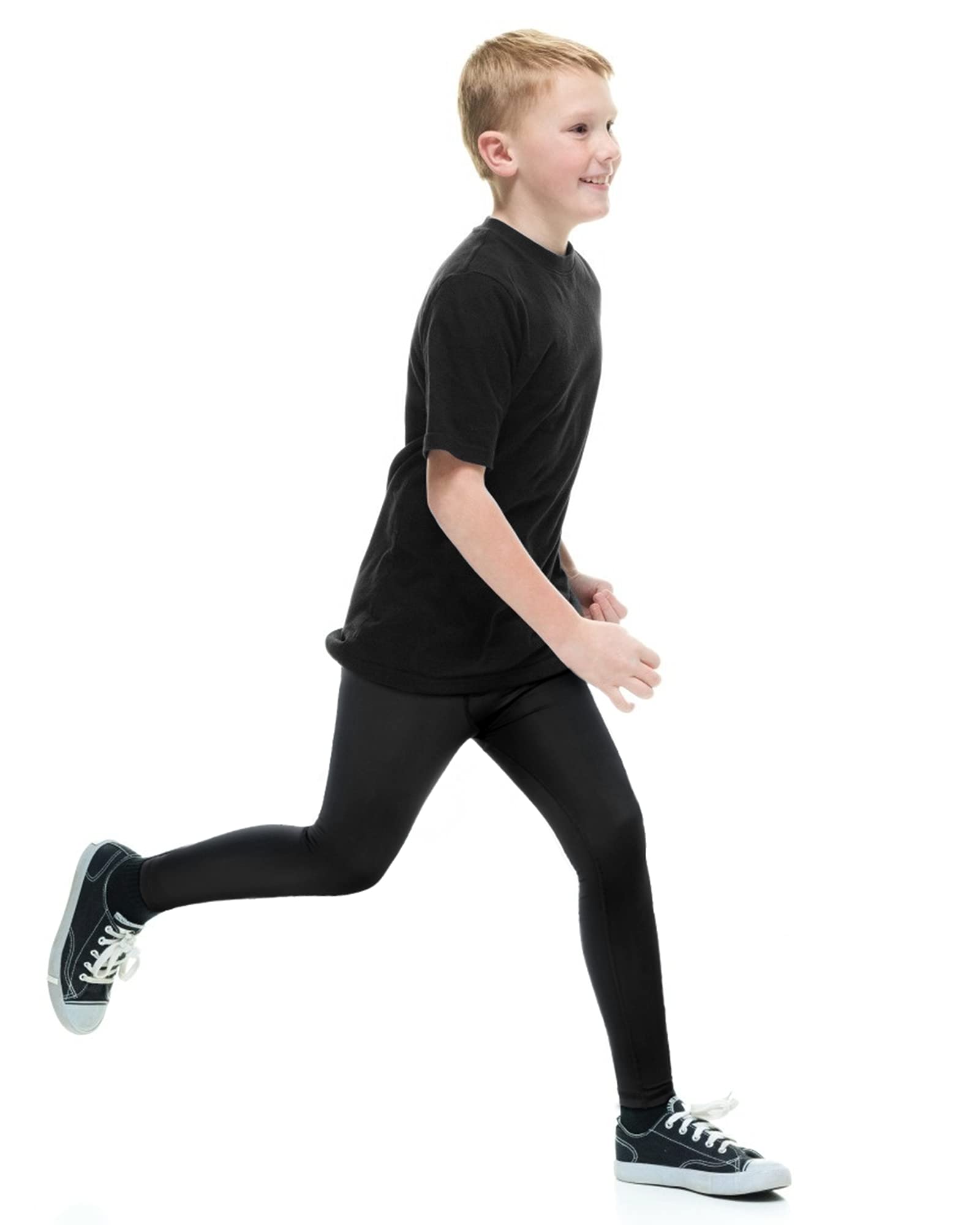 Roadbox 2 Pack Boys Compression Pants - Moisture Wicking Base Layer Underwear, Quick Dry Spandex Tights for Running, Football & Sports - Youth Athletic Leggings for Training & Outdoor Activities