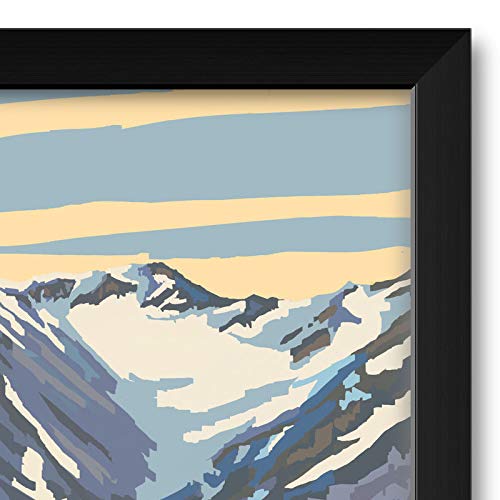 Denali National Park Alaska Grizzlies Framed Art Print - 20x26 Inch Wildlife Wall Decor by Paul A. Lanquist - Perfect for Living Room, Office & Cabin Decor